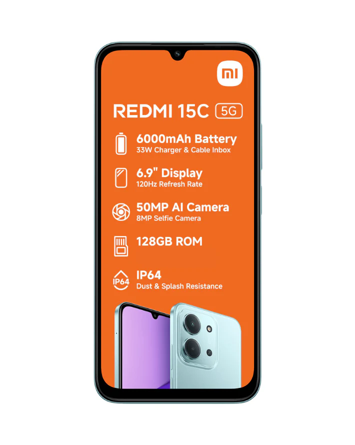 Redmi 15C 4GB + 128GB 5G Dual Sim Cellphone - Green - Image 4