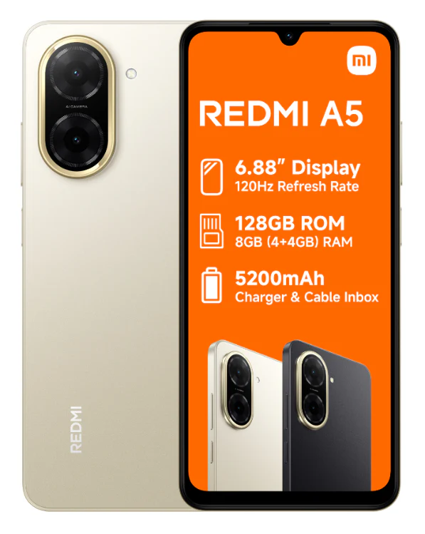 Redmi A5 128GB Dual Sim Gold Cellphone - Image 3