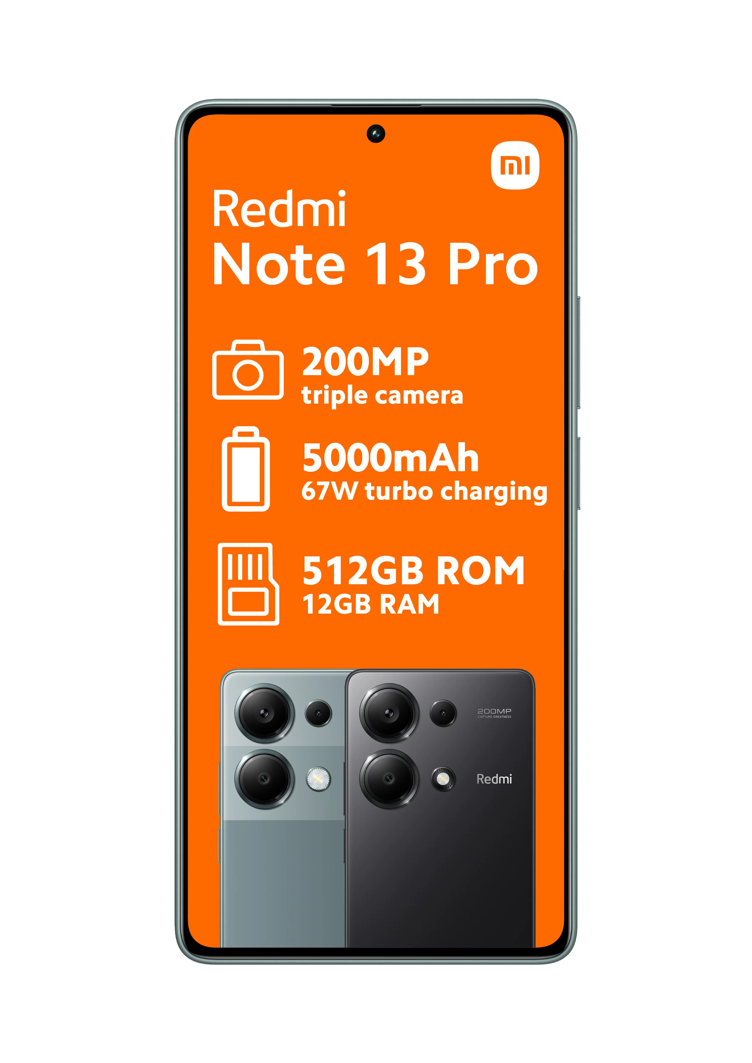 Redmi Note 13 Pro Cellphone - Midnight  Black - Image 3