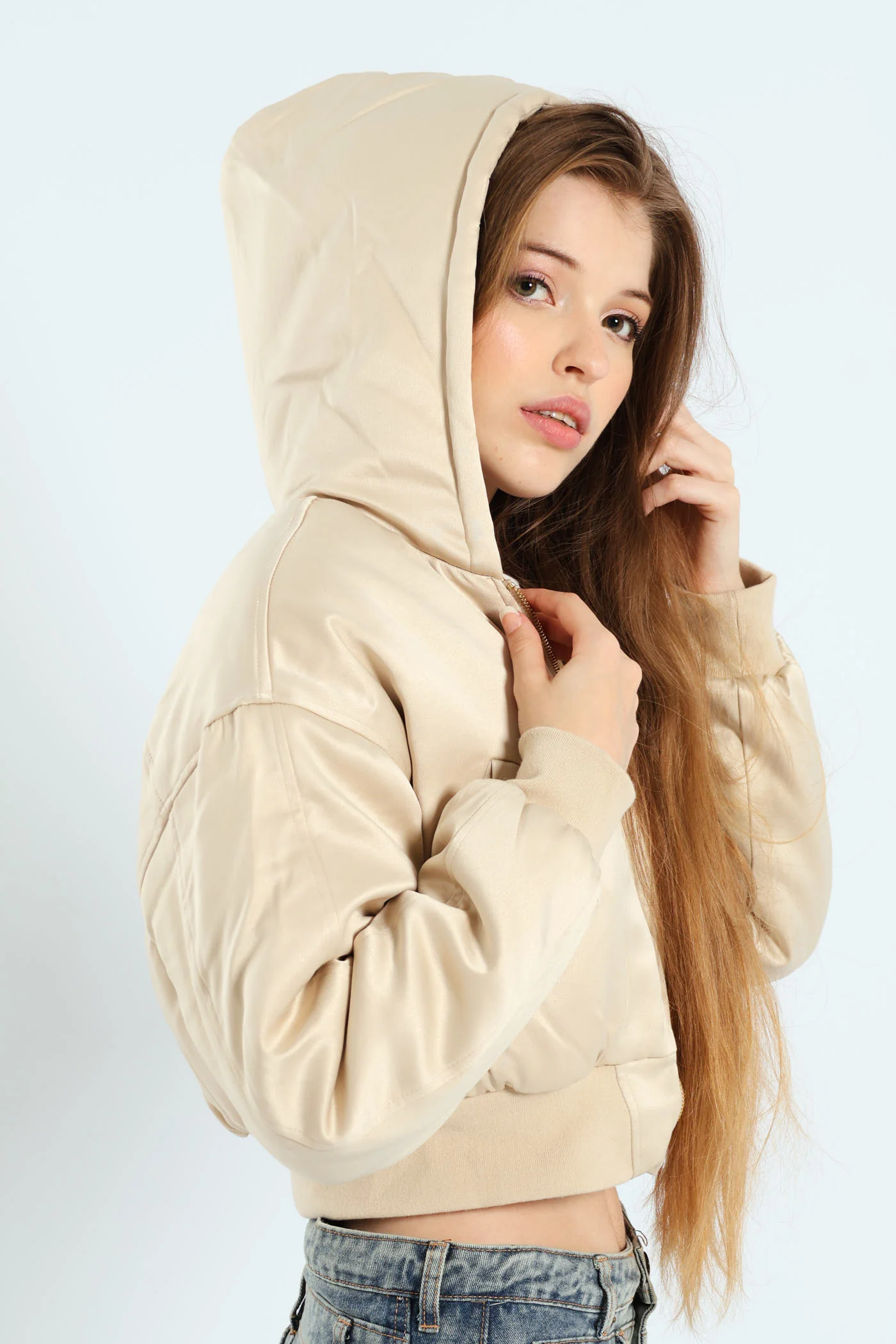 Regular Bomber Jacket - Champagne - Image 2