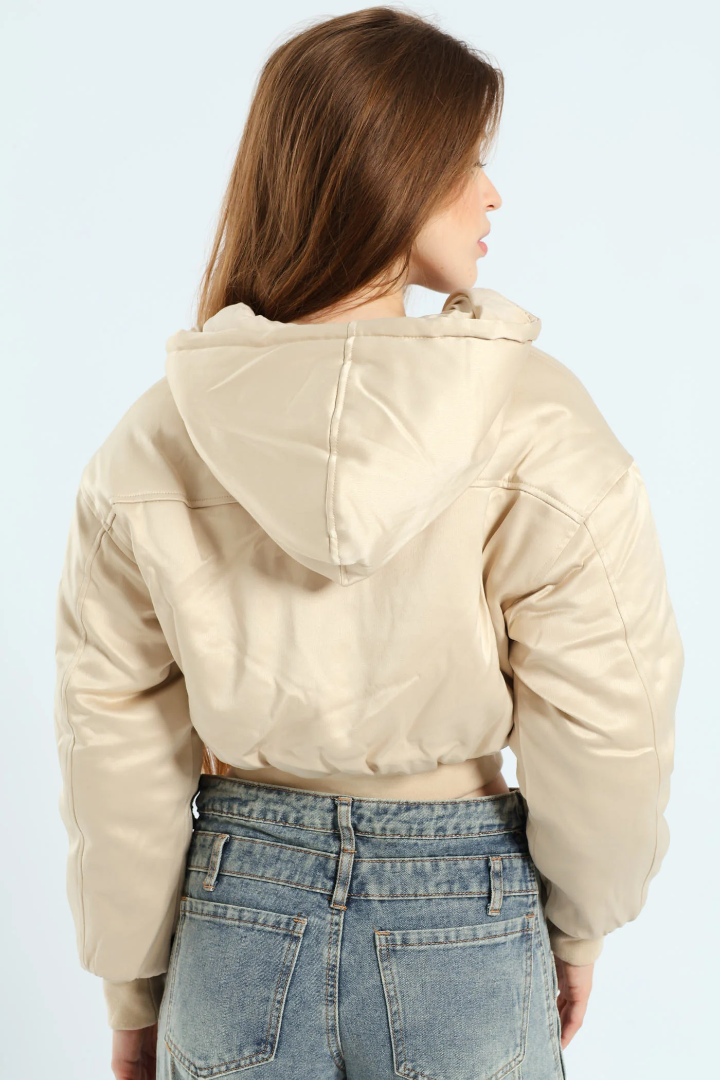 Regular Bomber Jacket - Champagne - Image 4