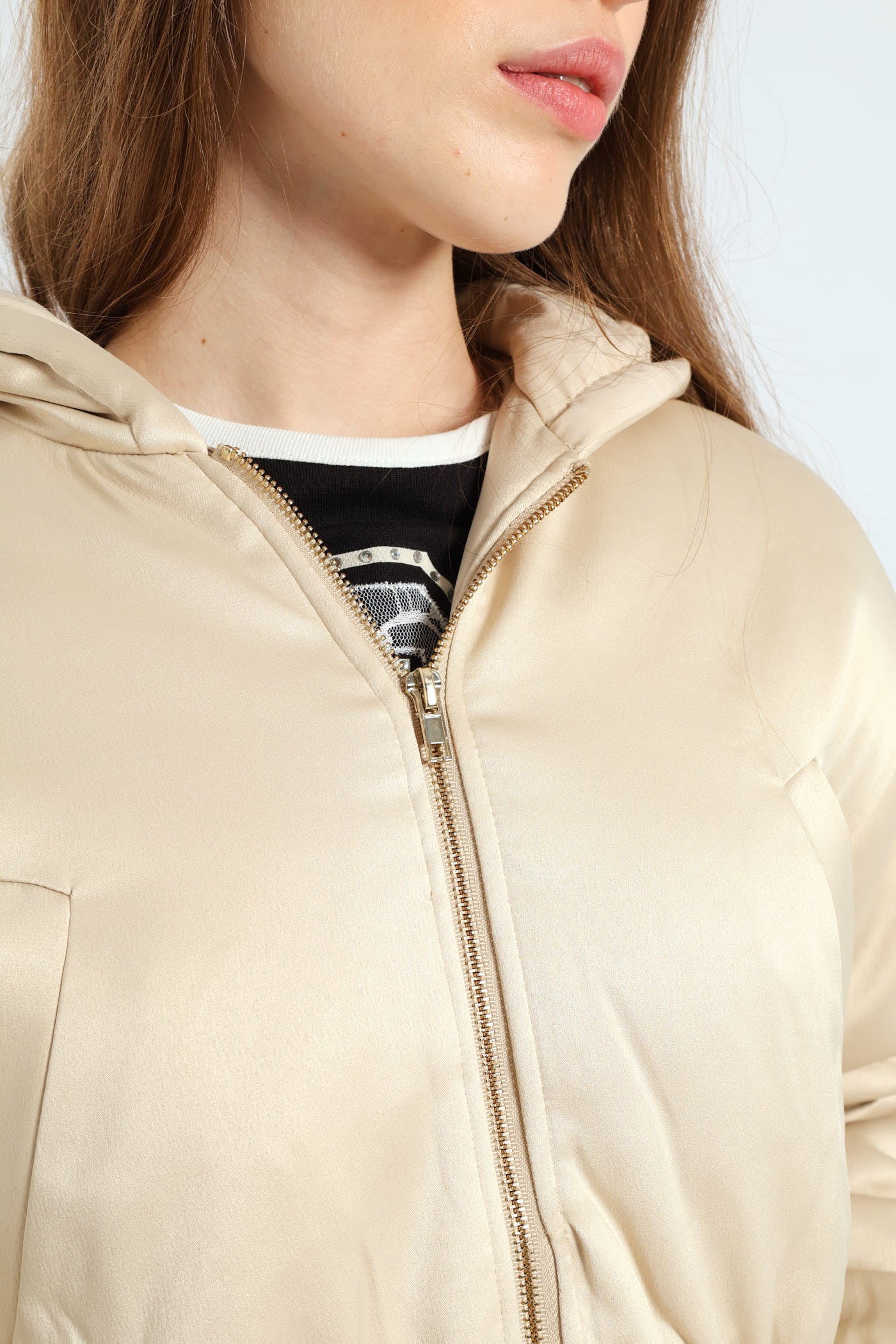 Regular Bomber Jacket - Champagne - Image 5