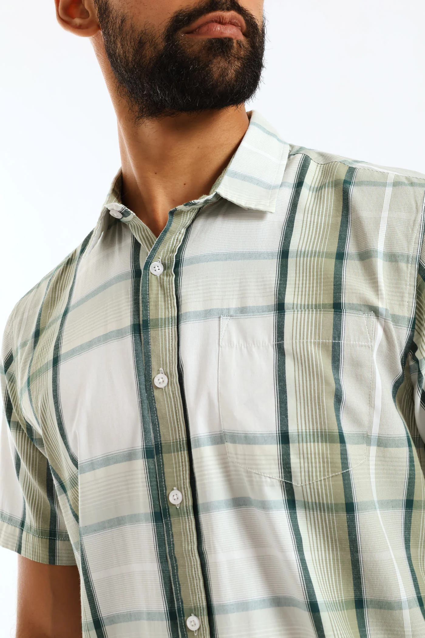 Regular Check Shirt - Green - Image 2