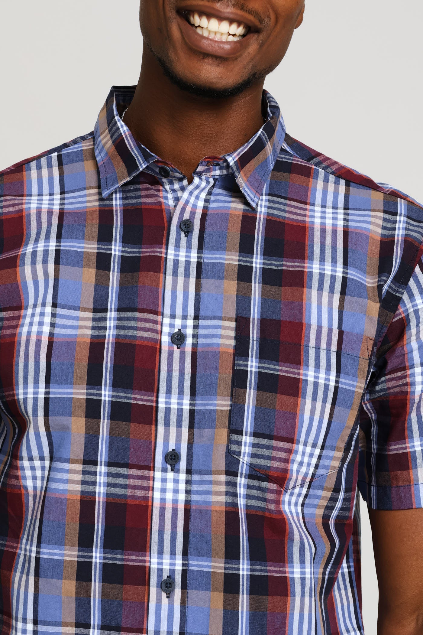 Regular Check Shirt - Navy - Image 2