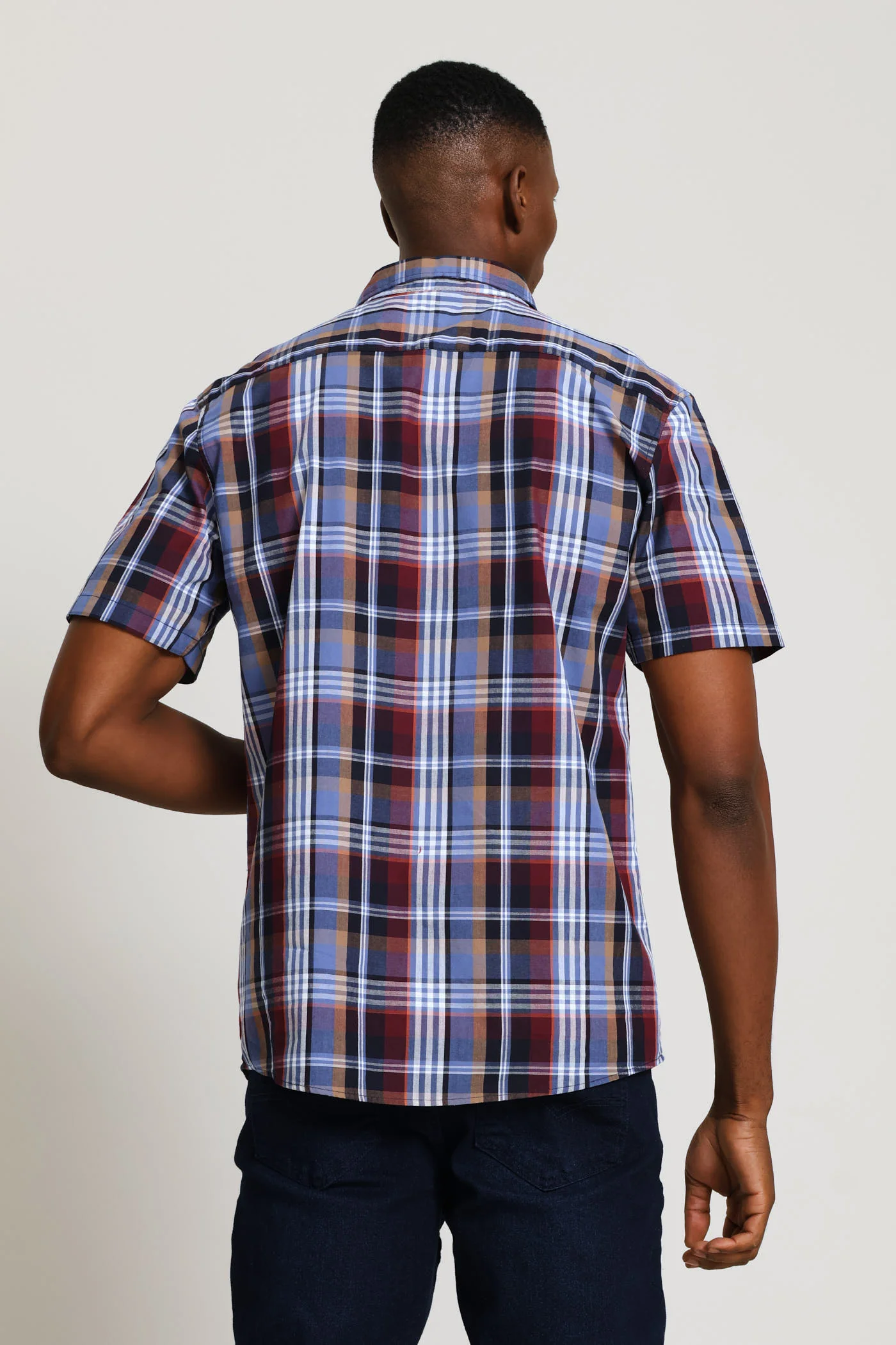Regular Check Shirt - Navy - Image 4