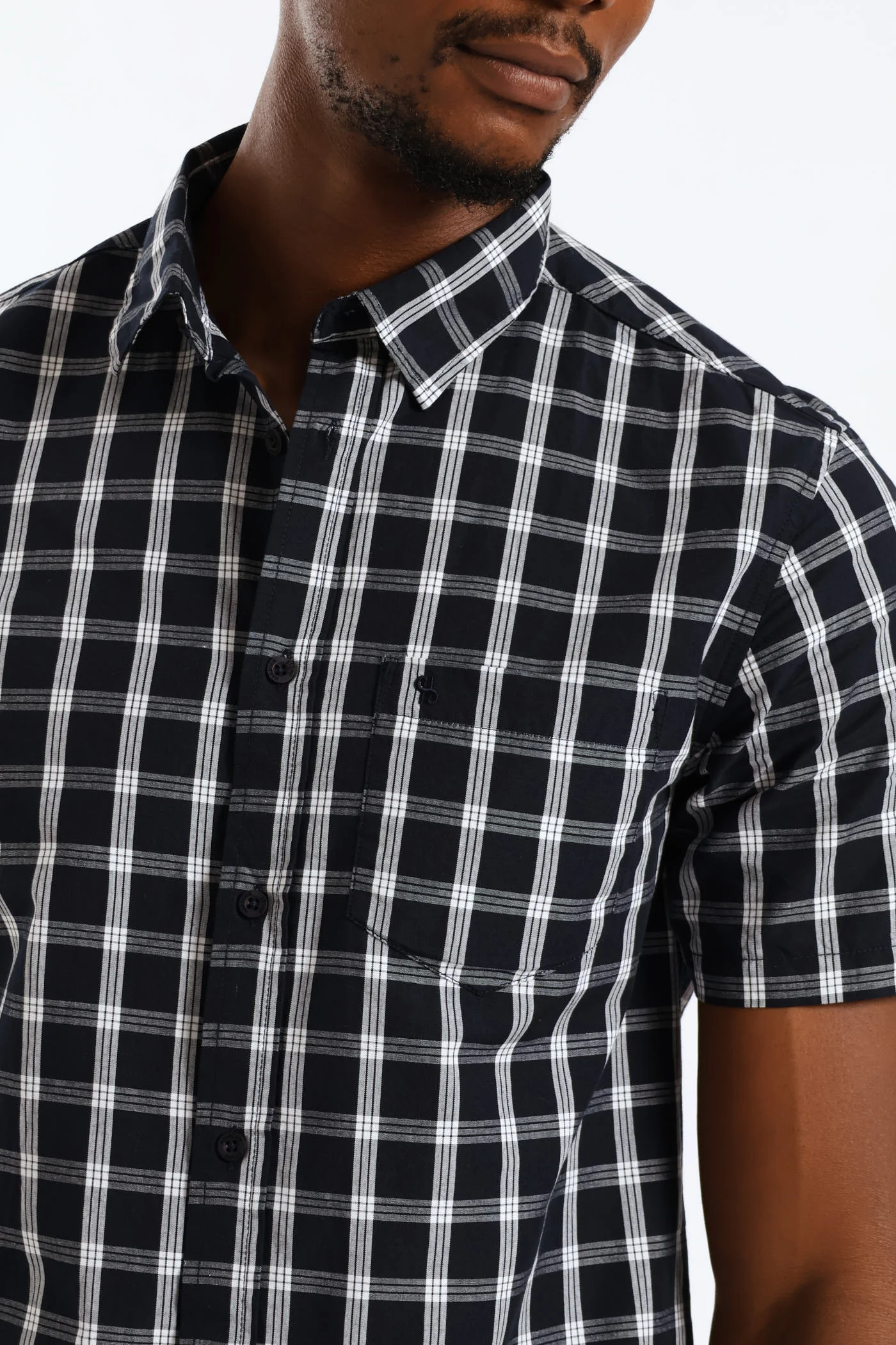 Regular Check Shirt - Navy/White - Image 2