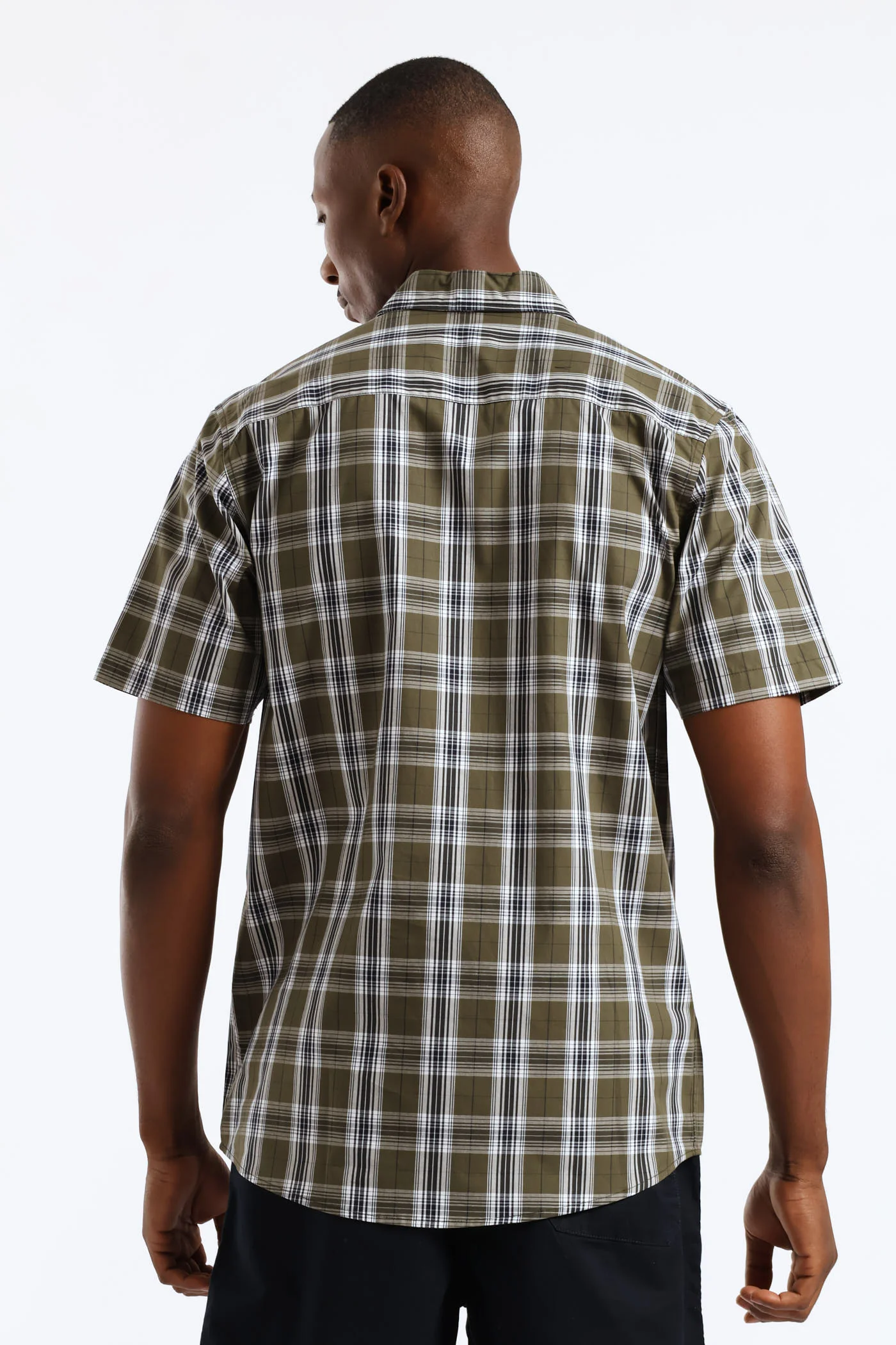 Regular Check Shirt - Olive/Navy/White - Image 4