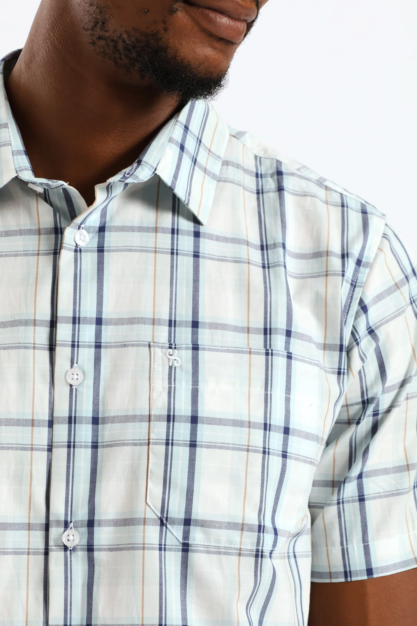 Regular Check Shirt - White - Image 2