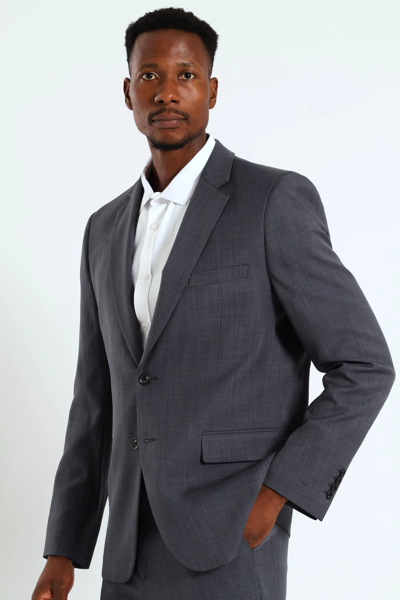 Regular Fit Essential Suit Jacket - Charcoal - Image 11