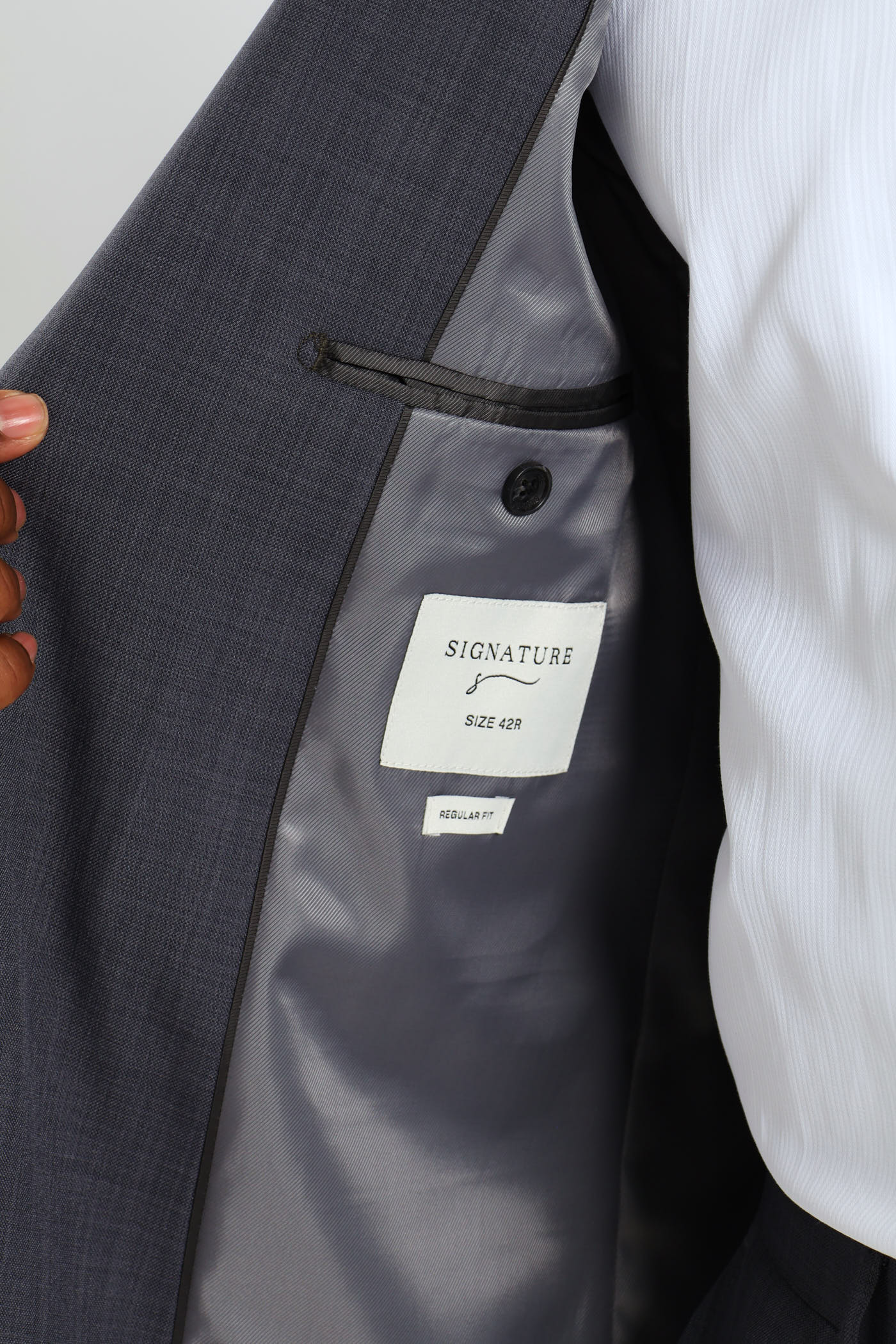 Regular Fit Essential Suit Jacket - Charcoal - Image 12