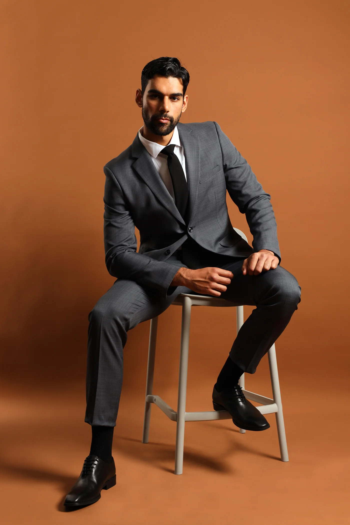 Regular Fit Essential Suit Jacket - Charcoal - Image 2
