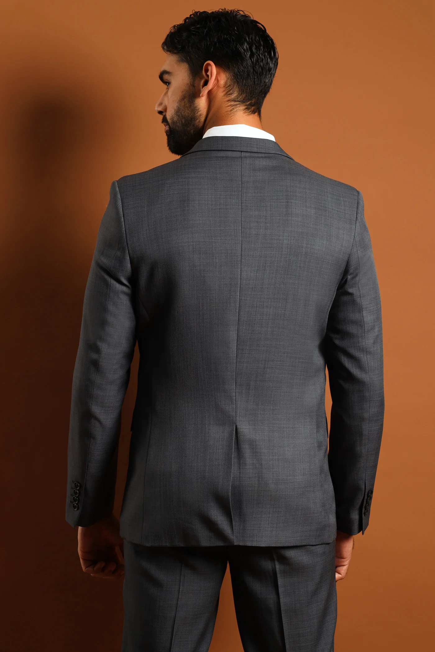 Regular Fit Essential Suit Jacket - Charcoal - Image 3