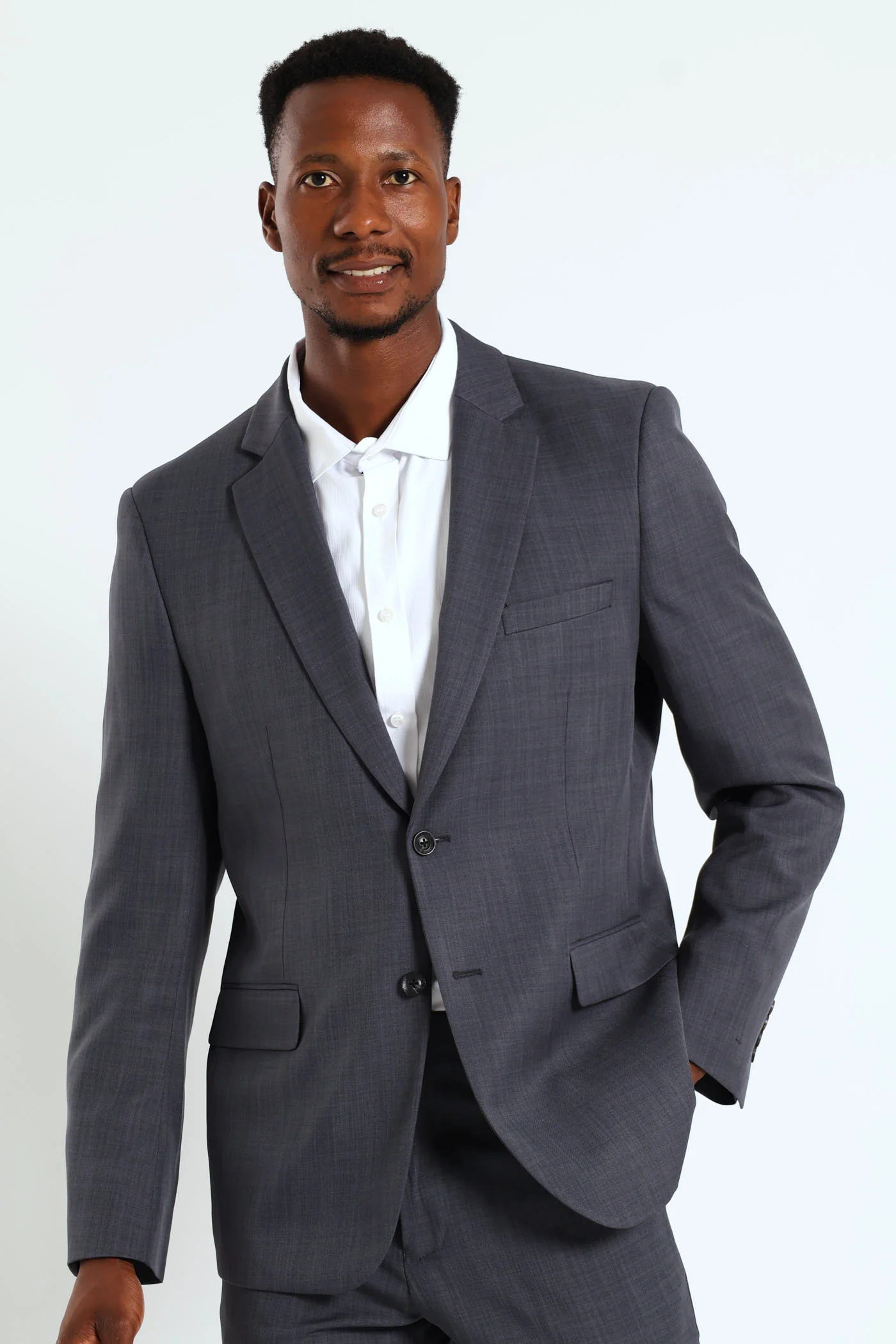 Regular Fit Essential Suit Jacket - Charcoal - Image 9