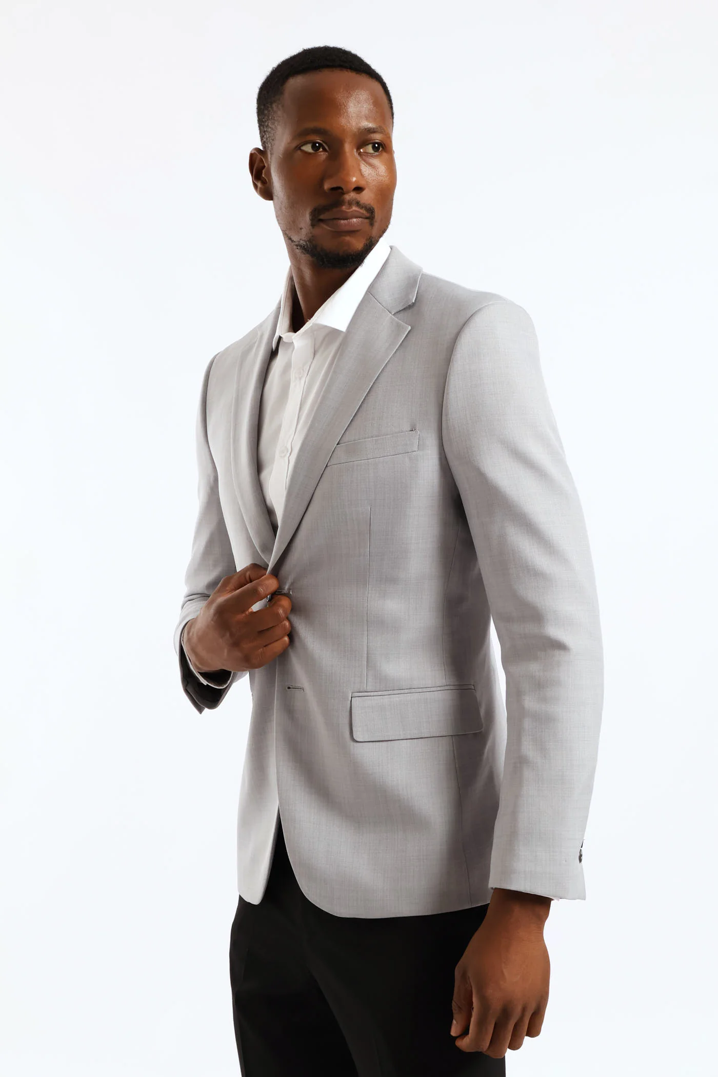 Regular Fit Essential Suit Jacket - Grey - Image 3