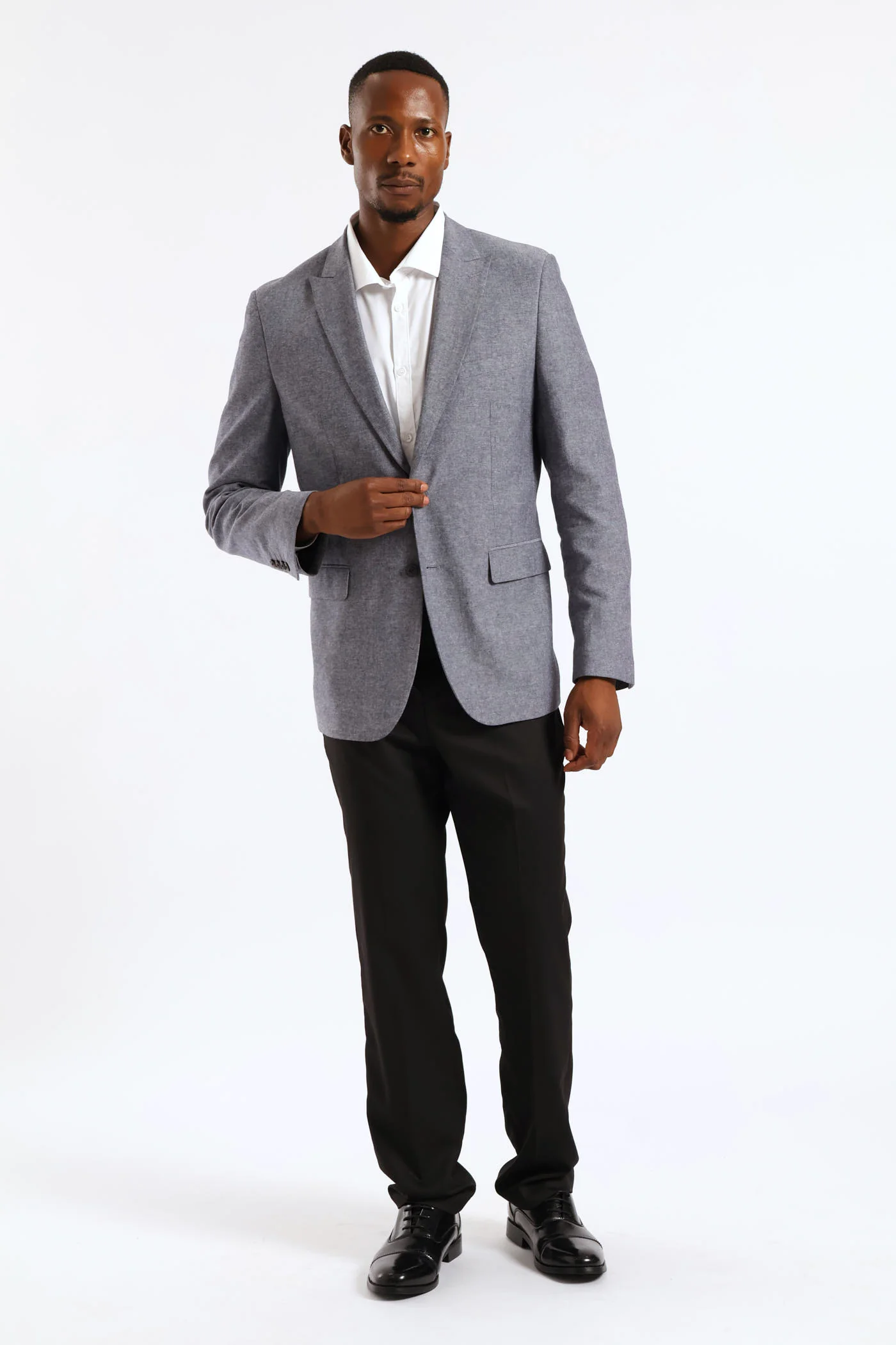 Regular Fit Textured Blazer - Blue - Image 6