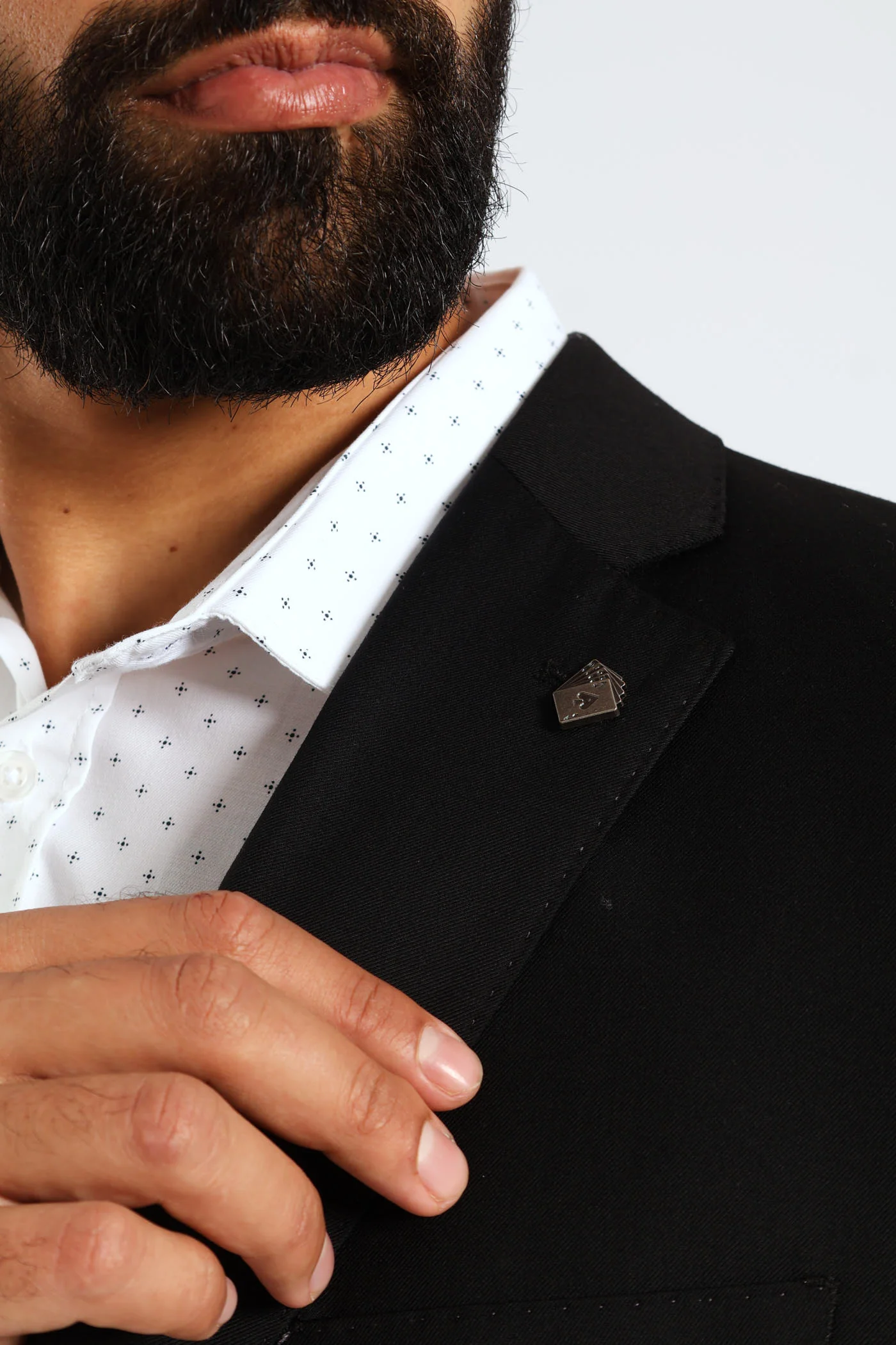 Regular Fit Viscose Blend Suit Jacket - Black - Image 2