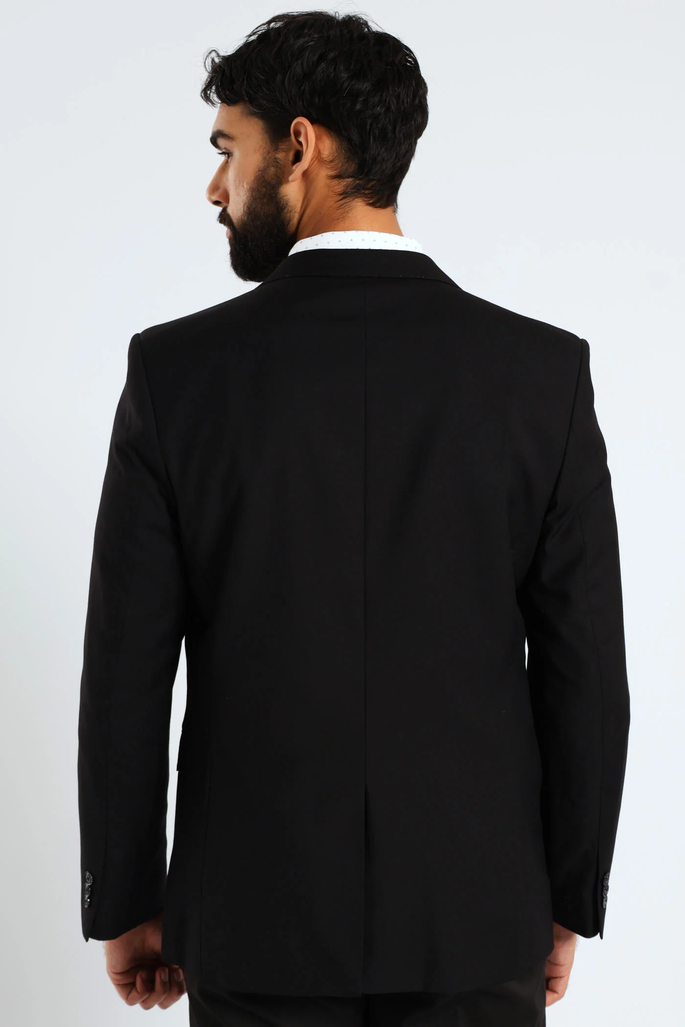 Regular Fit Viscose Blend Suit Jacket - Black - Image 5