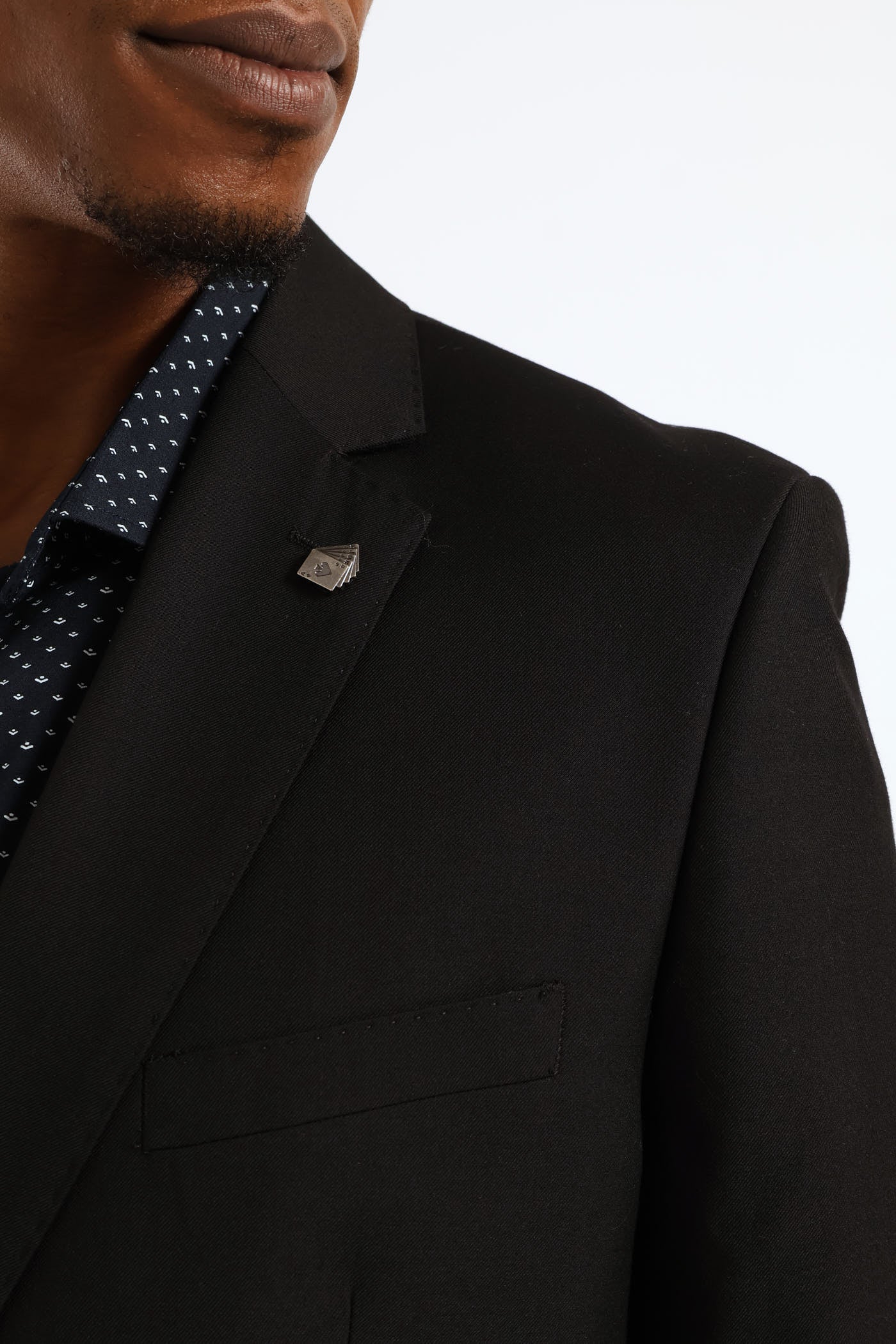 Regular Fit Viscose Blend Suit Jacket - Black - Image 2