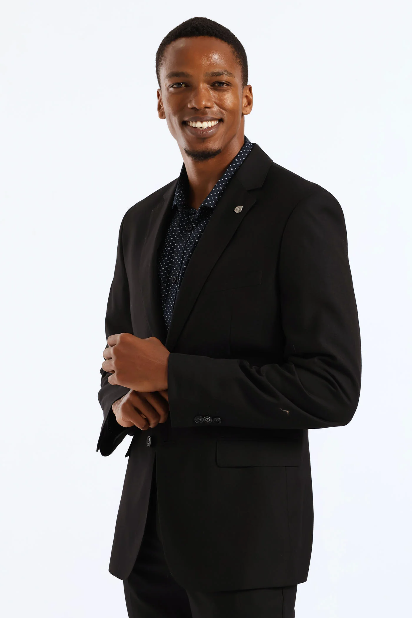 Regular Fit Viscose Blend Suit Jacket - Black - Image 4