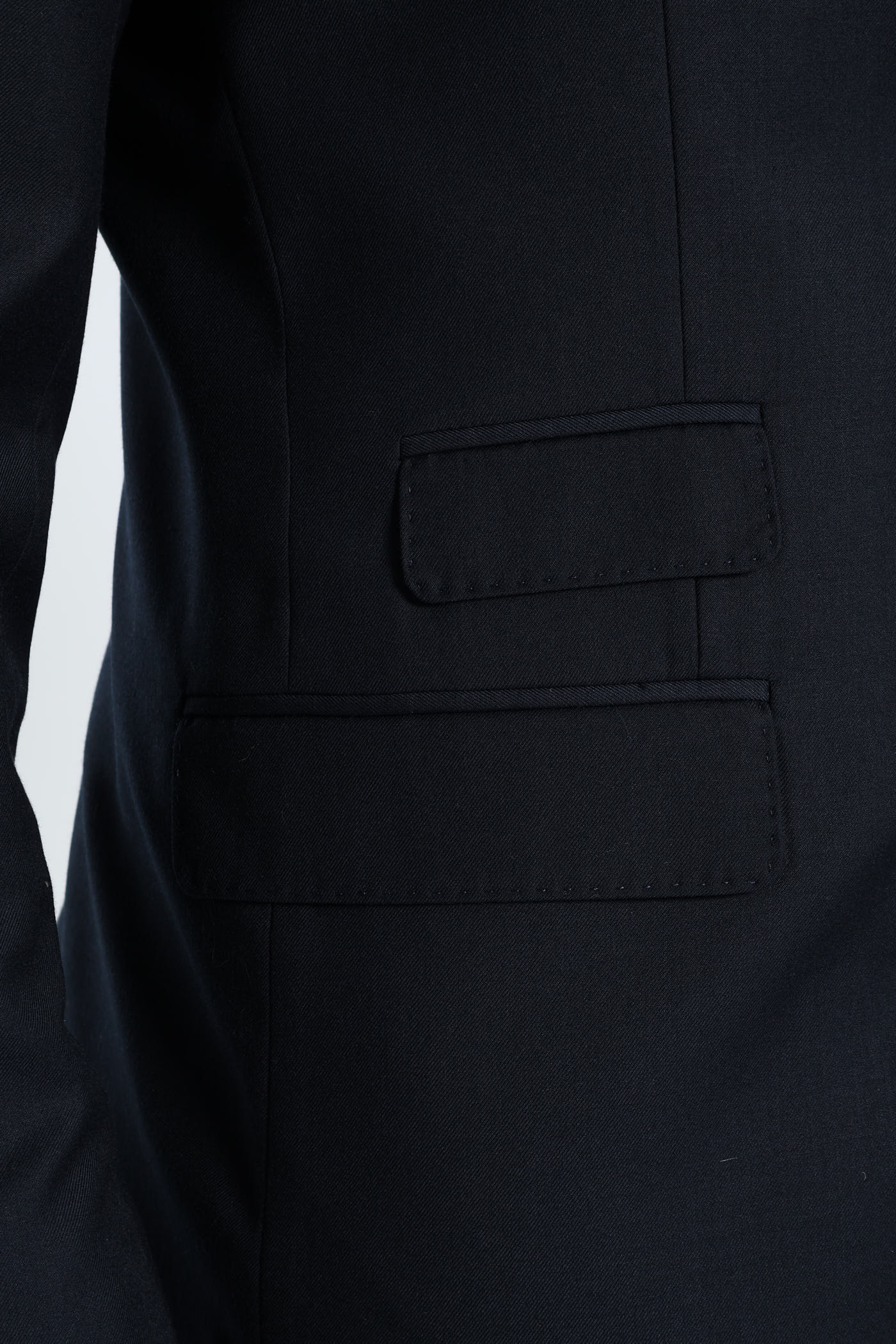 Regular Fit Viscose Blend Suit Jacket - Navy - Image 6