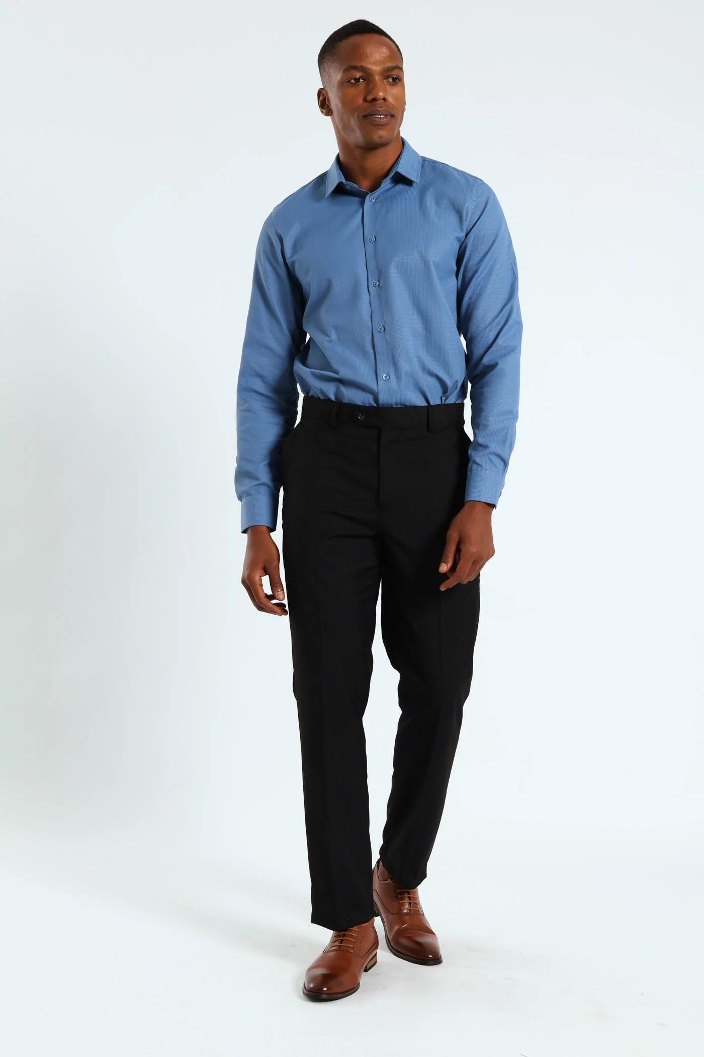 Regular Fit Viscose Blend Suit Trouser - Black - Image 2