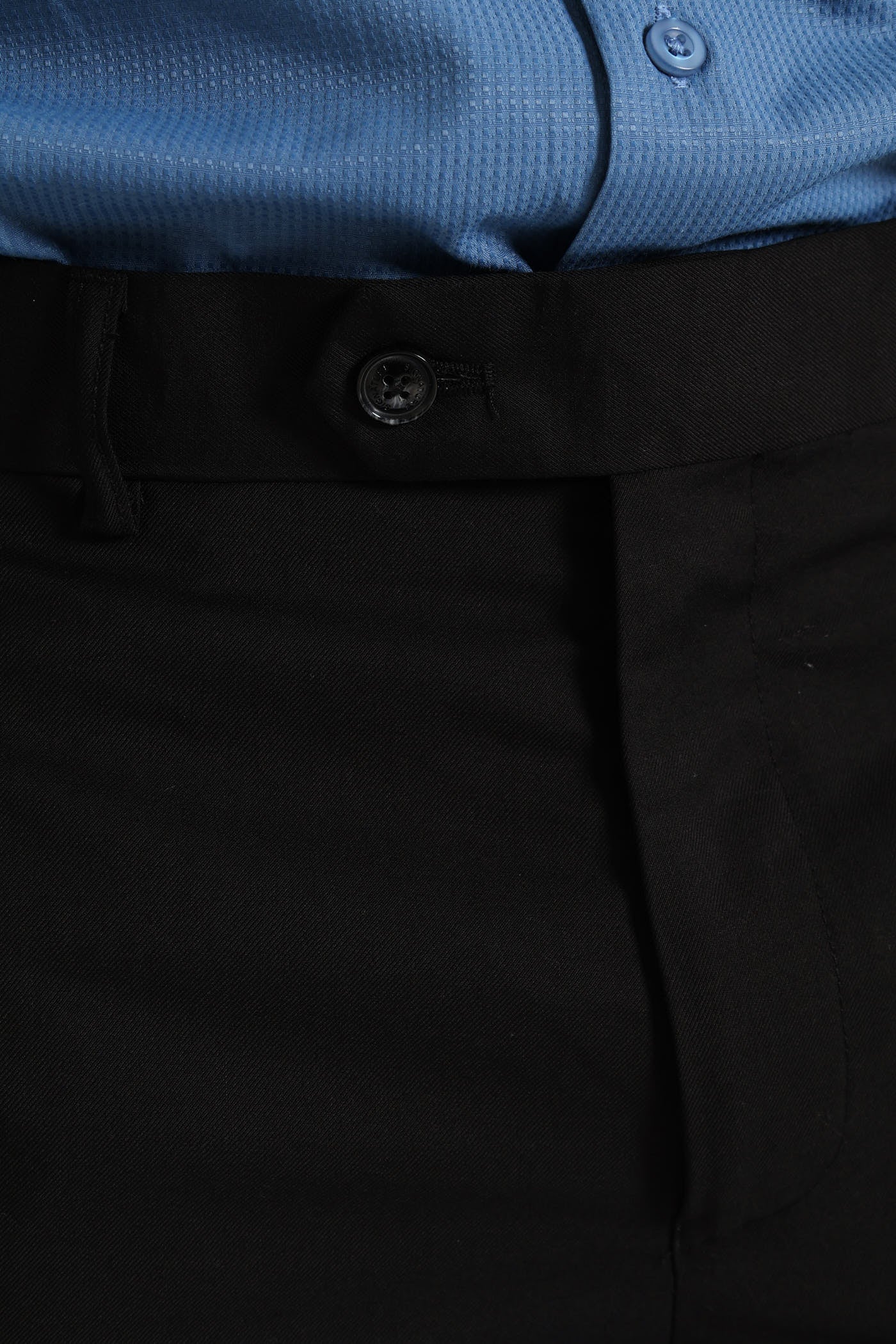 Regular Fit Viscose Blend Suit Trouser - Black - Image 3