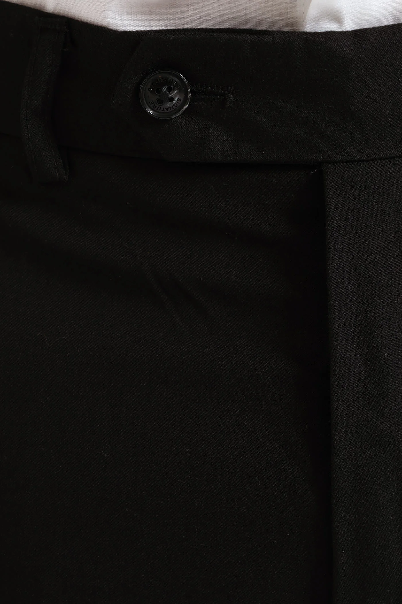 Regular Fit Viscose Blend Suit Trouser - Black - Image 2