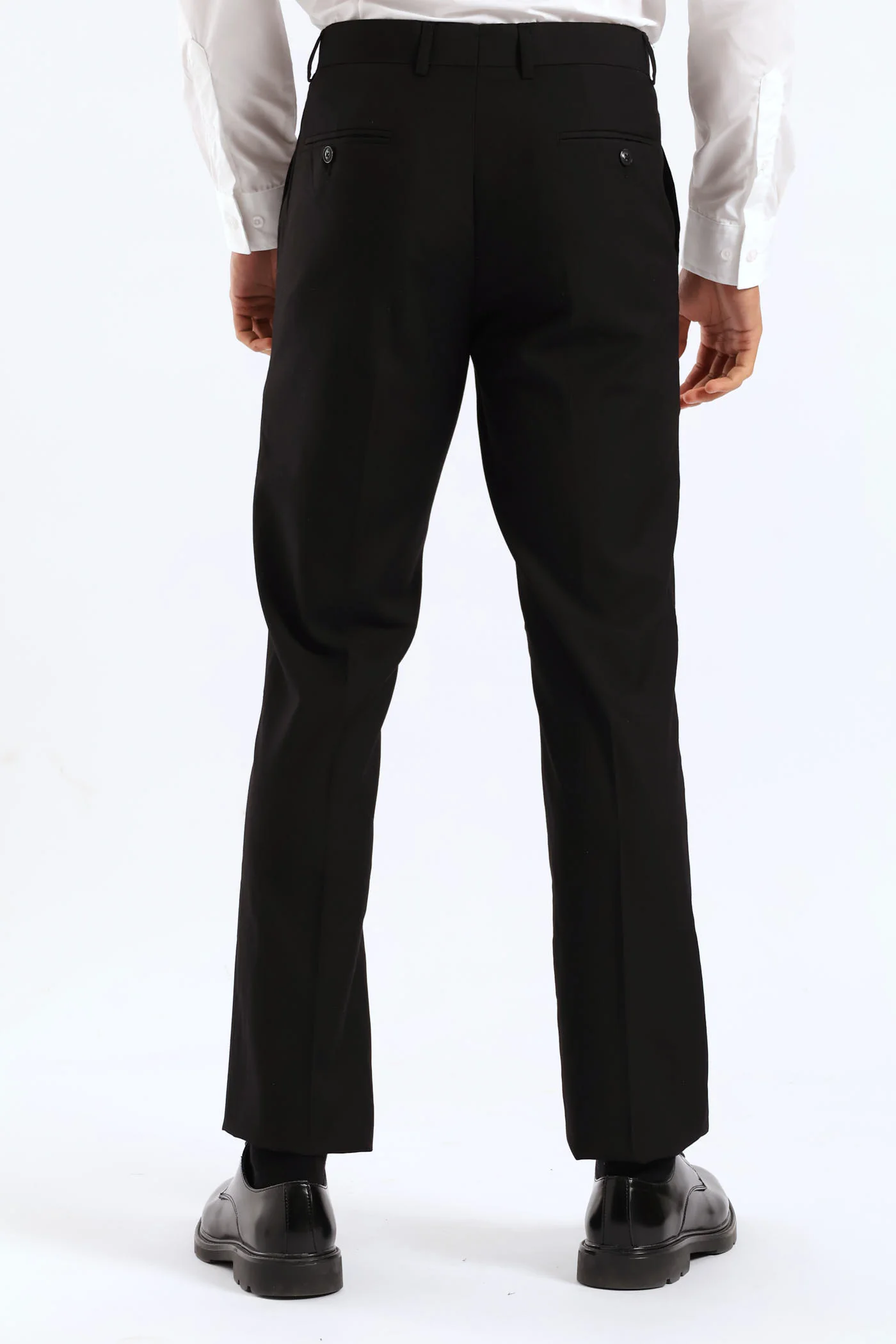Regular Fit Viscose Blend Suit Trouser - Black - Image 4