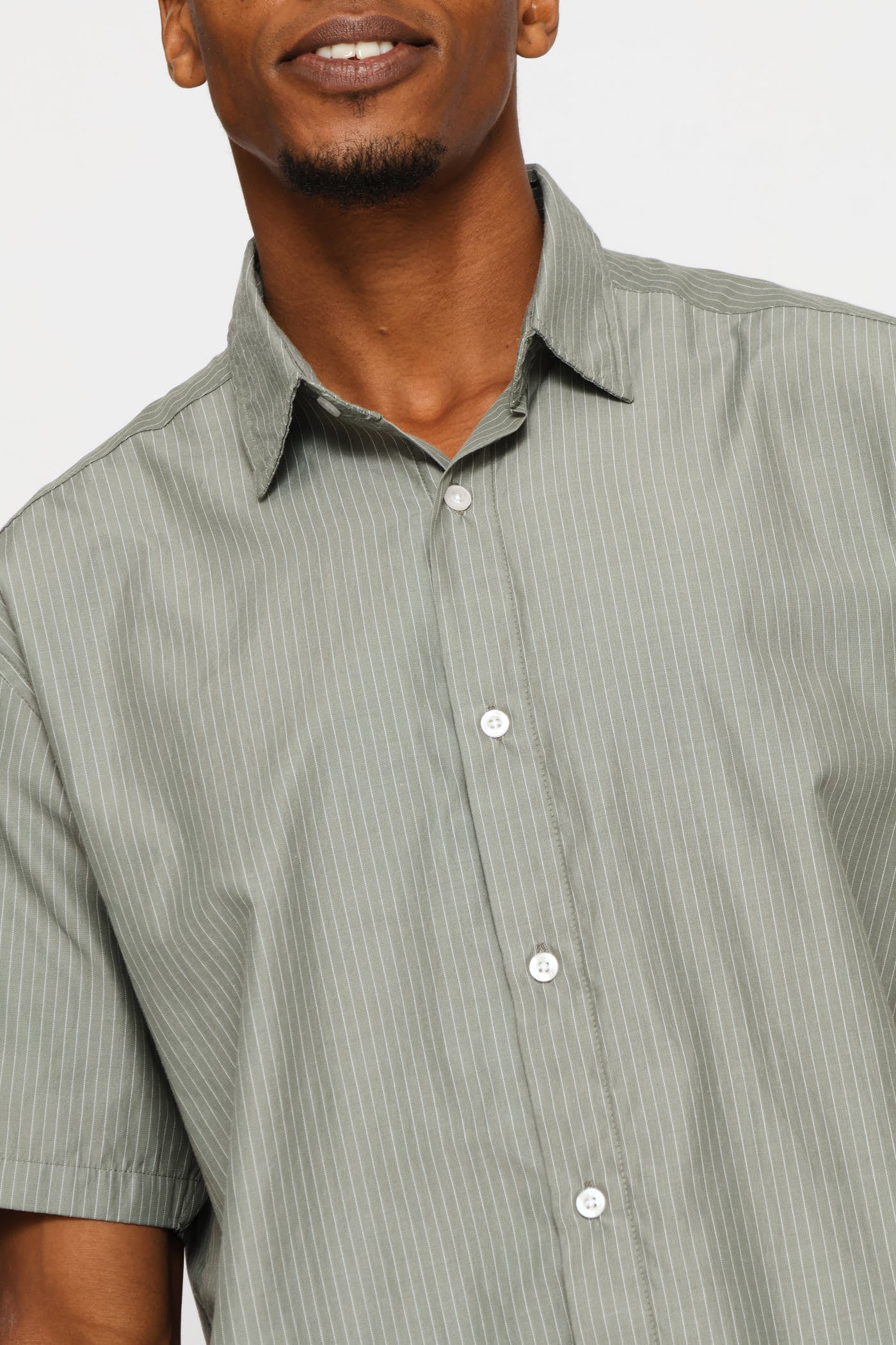 Regular Stripe Shirt - Fatigue - Image 2