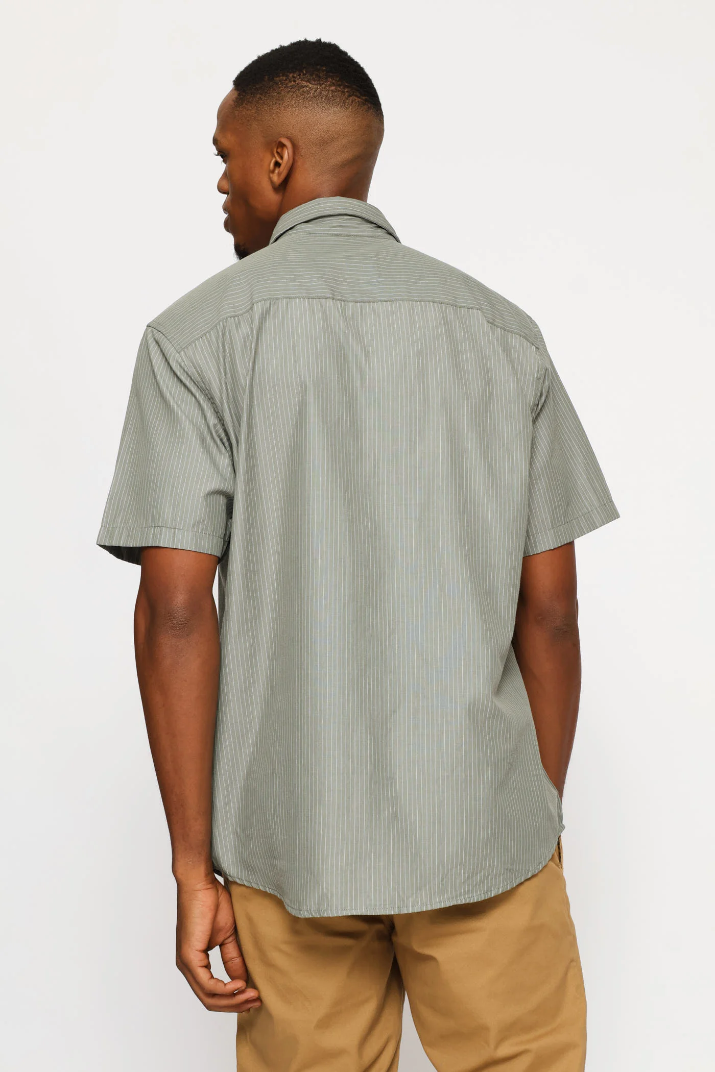 Regular Stripe Shirt - Fatigue - Image 4