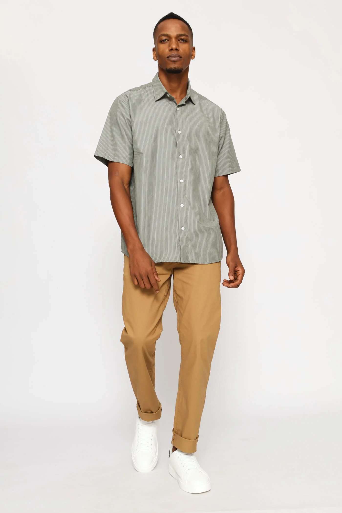 Regular Stripe Shirt - Fatigue - Image 5