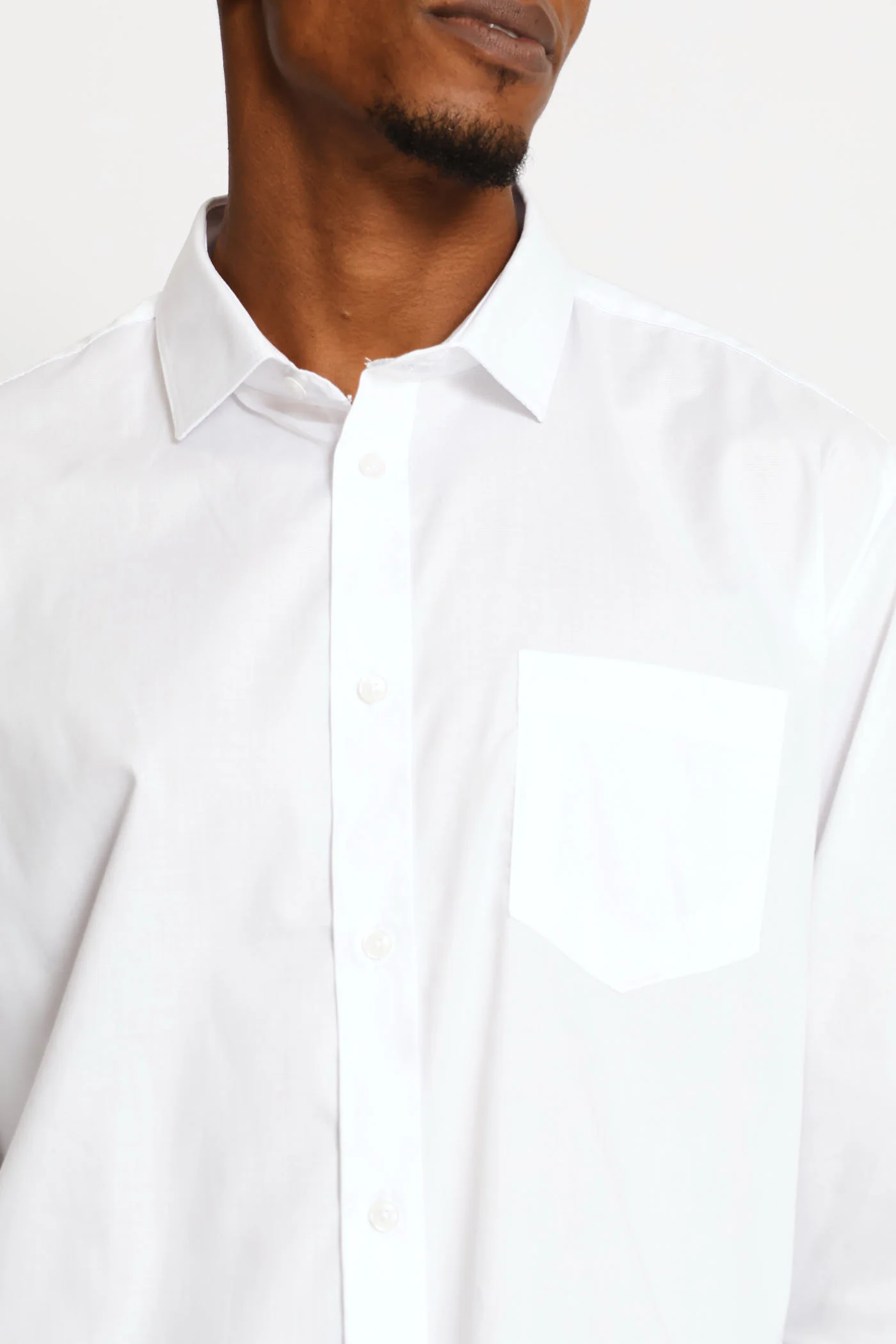 Regular Tonal Textured Long Sleeve Shirt - White - Image 2