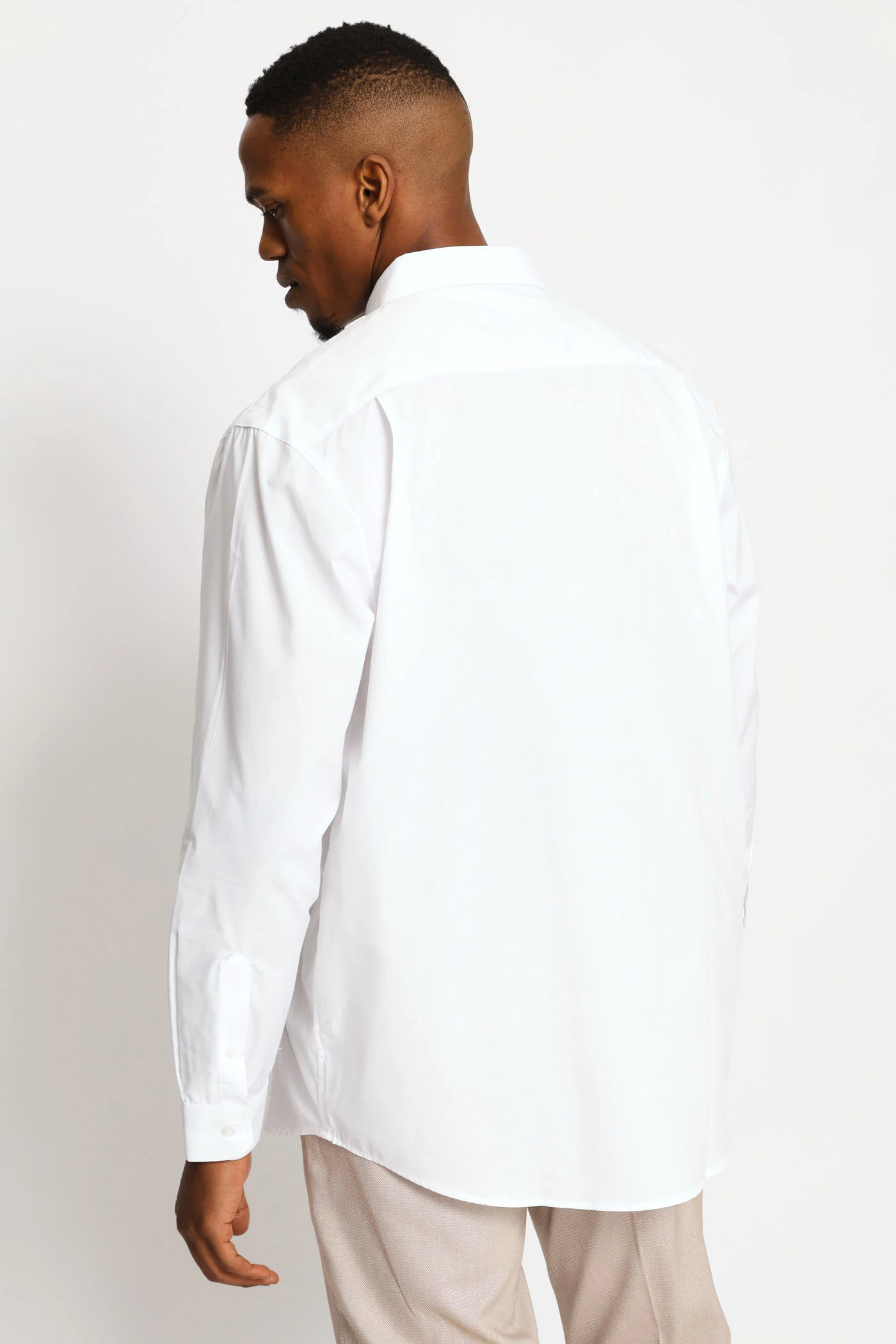 Regular Tonal Textured Long Sleeve Shirt - White - Image 5