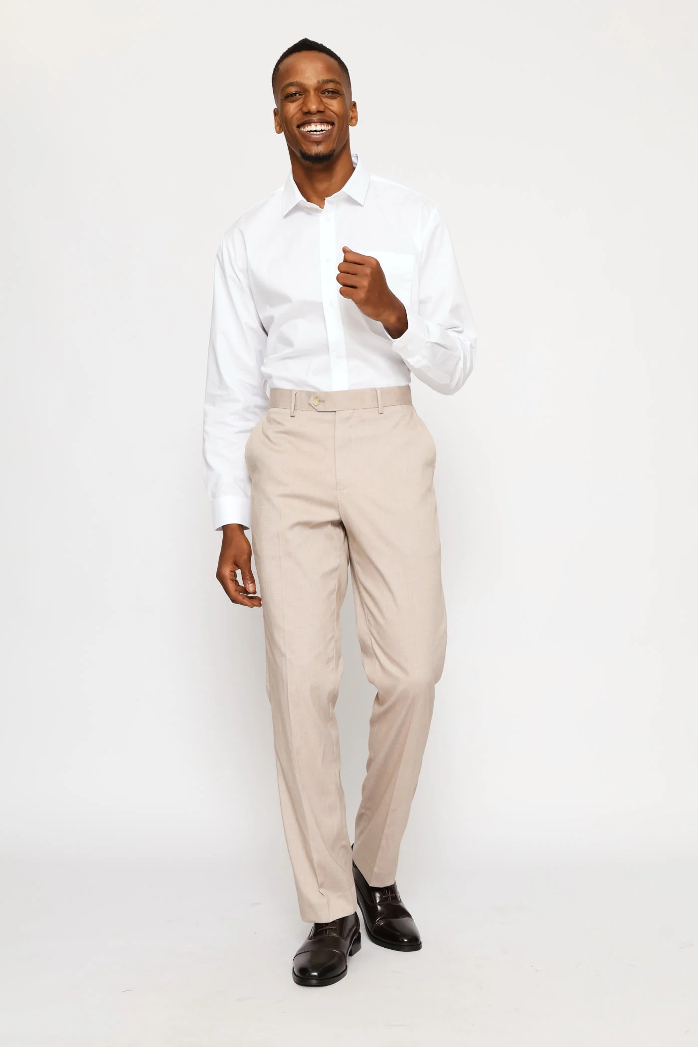 Regular Tonal Textured Long Sleeve Shirt - White - Image 6
