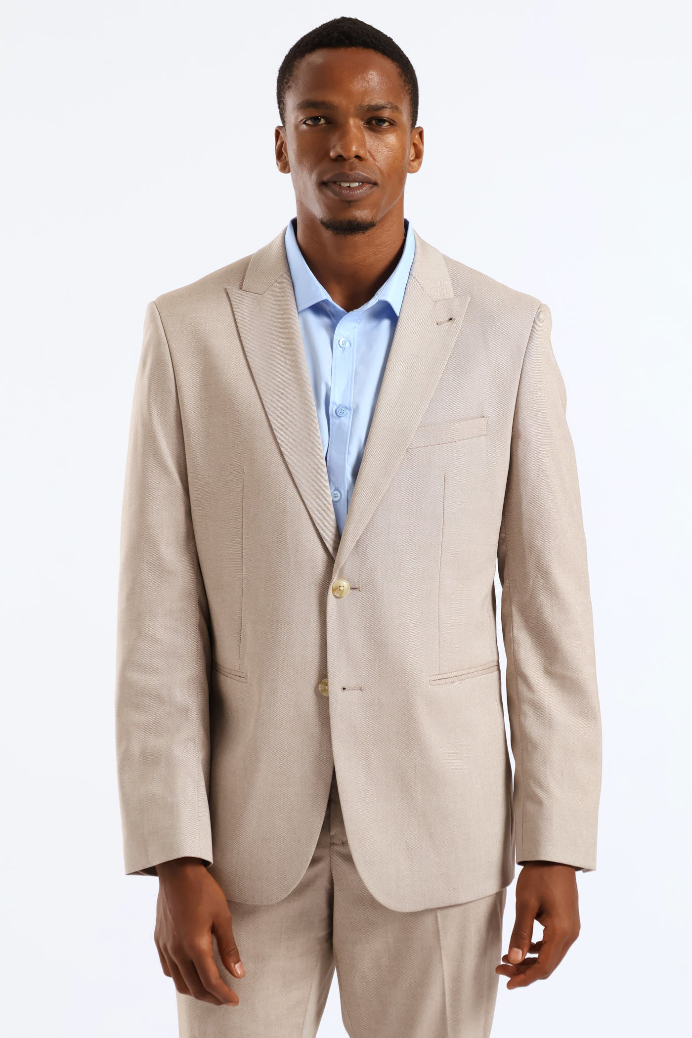 Regular Twill Suit Jacket  · Natural - Image 3