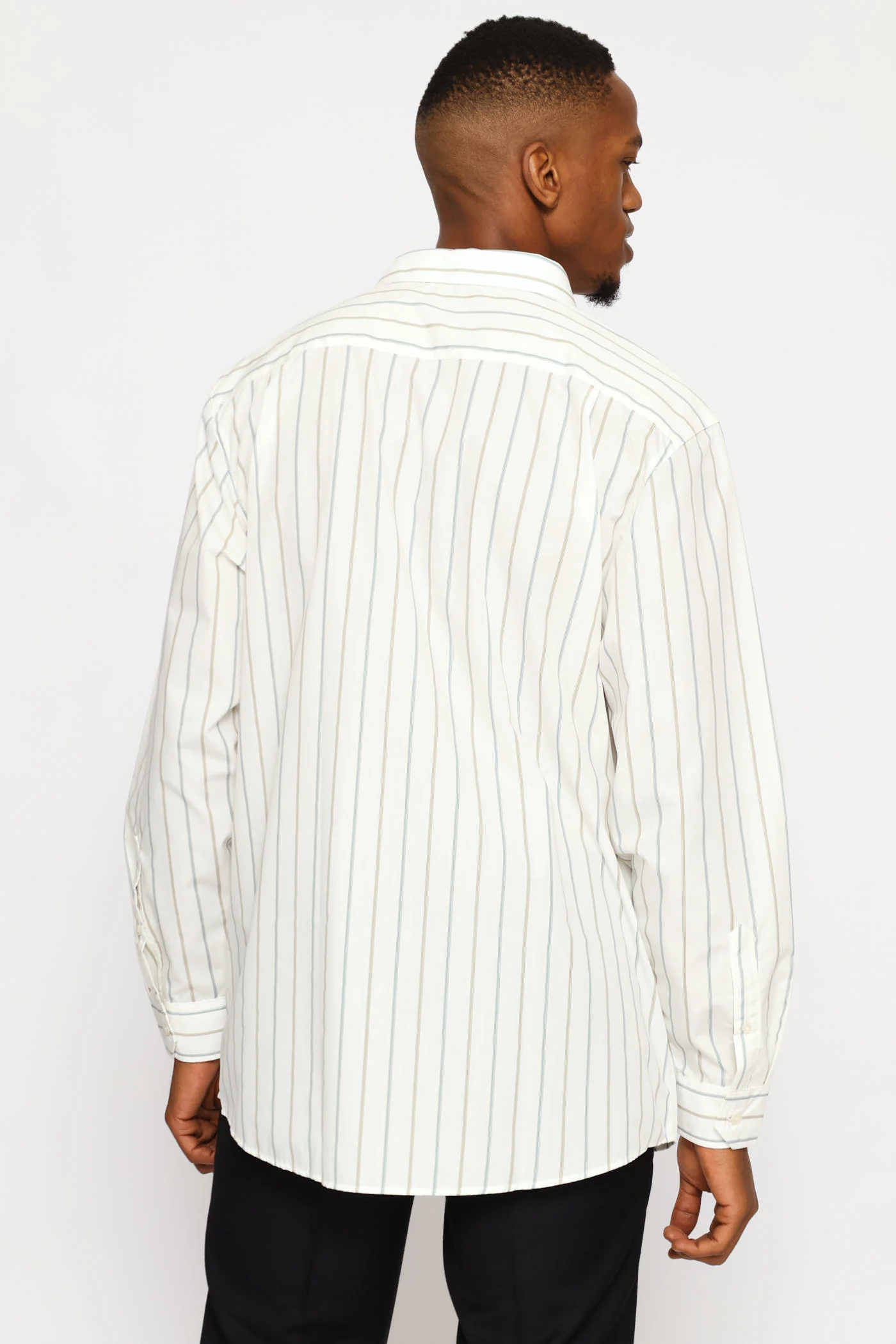 Regular Two-Tone Stripe Print Shirt - Multi - Image 2