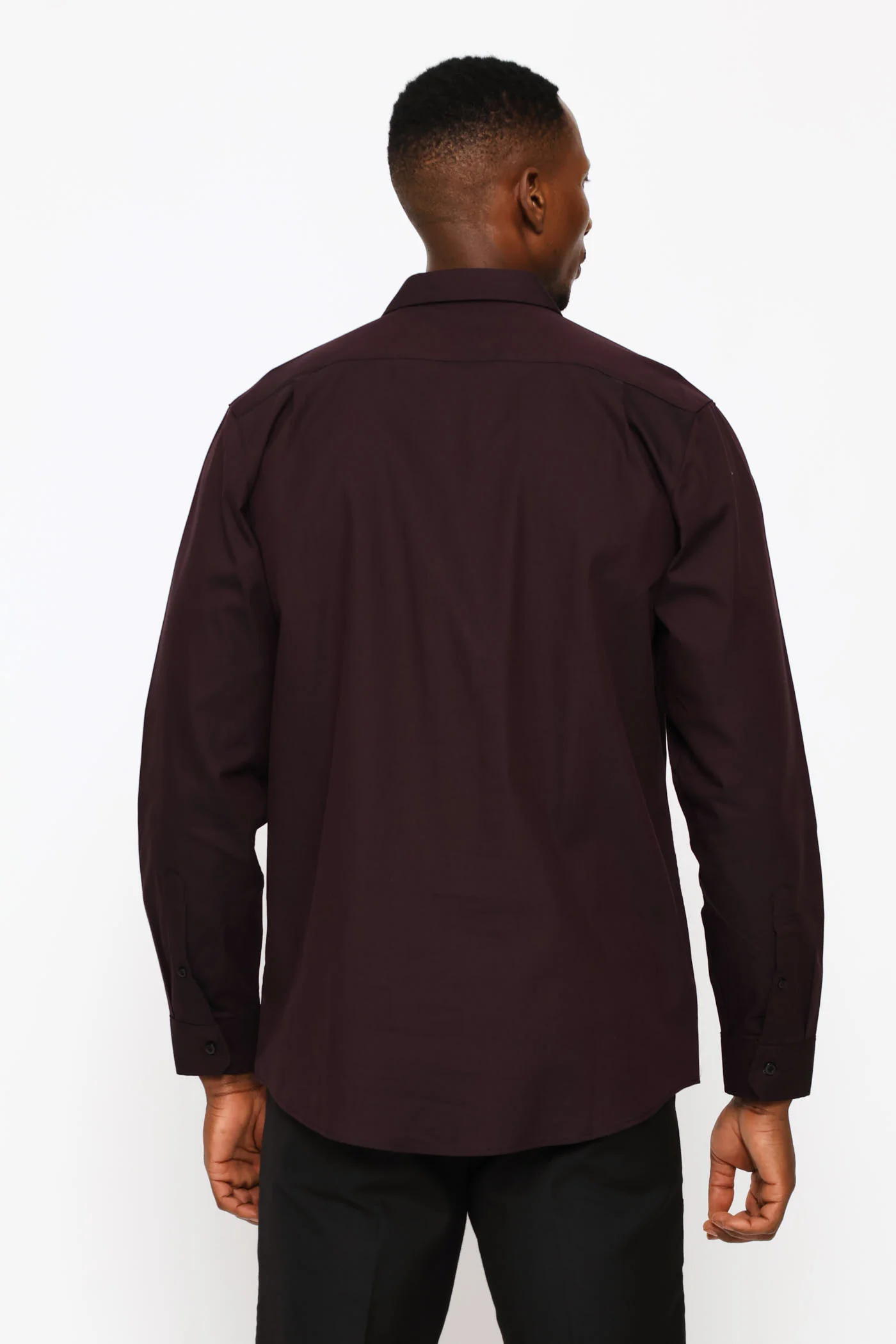 Regular Two Tone Textured Shirt - Grape Wine - Image 4