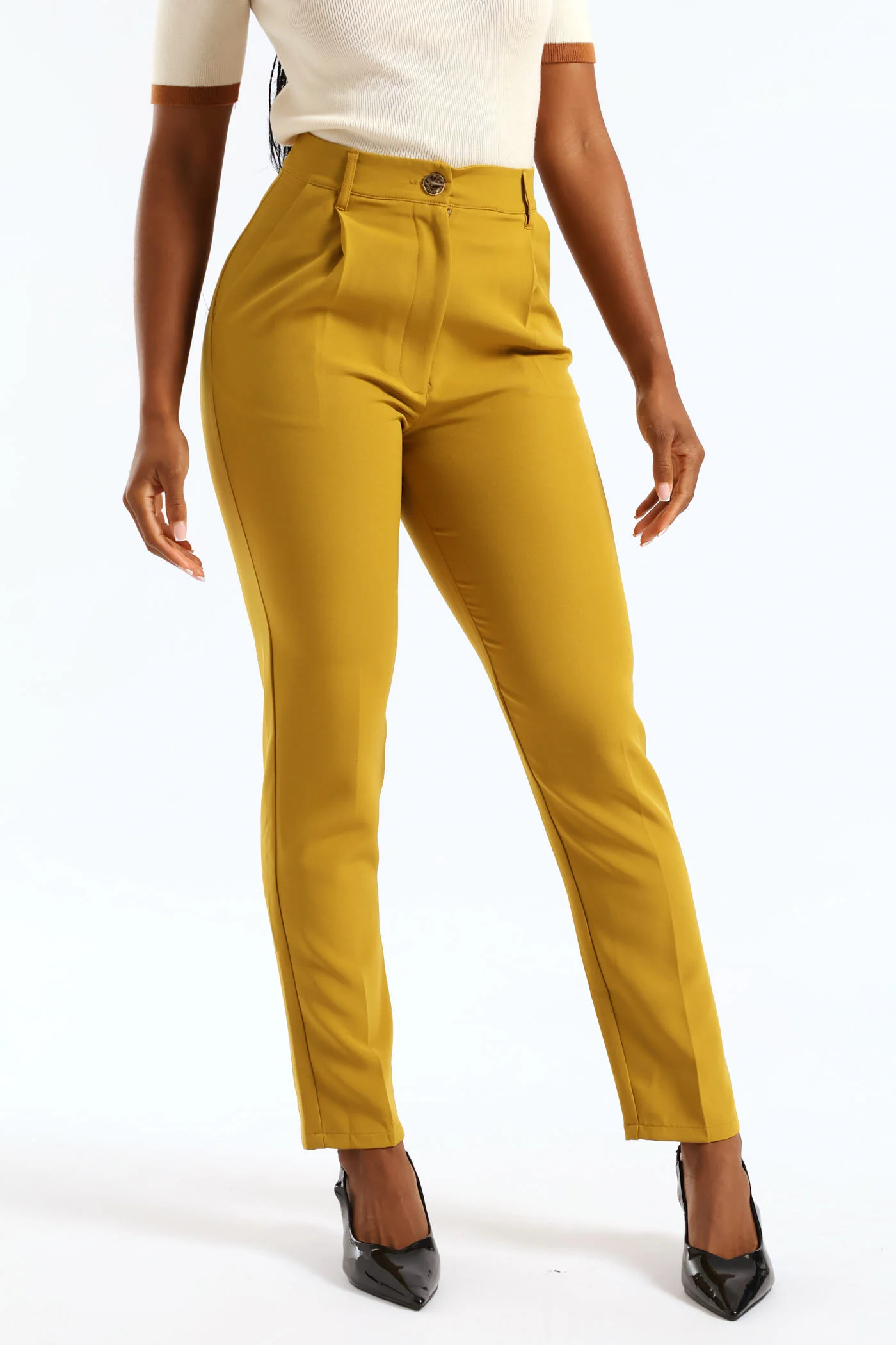 Release Pleat Tapered Leg Pant - Chartreuse - Image 2
