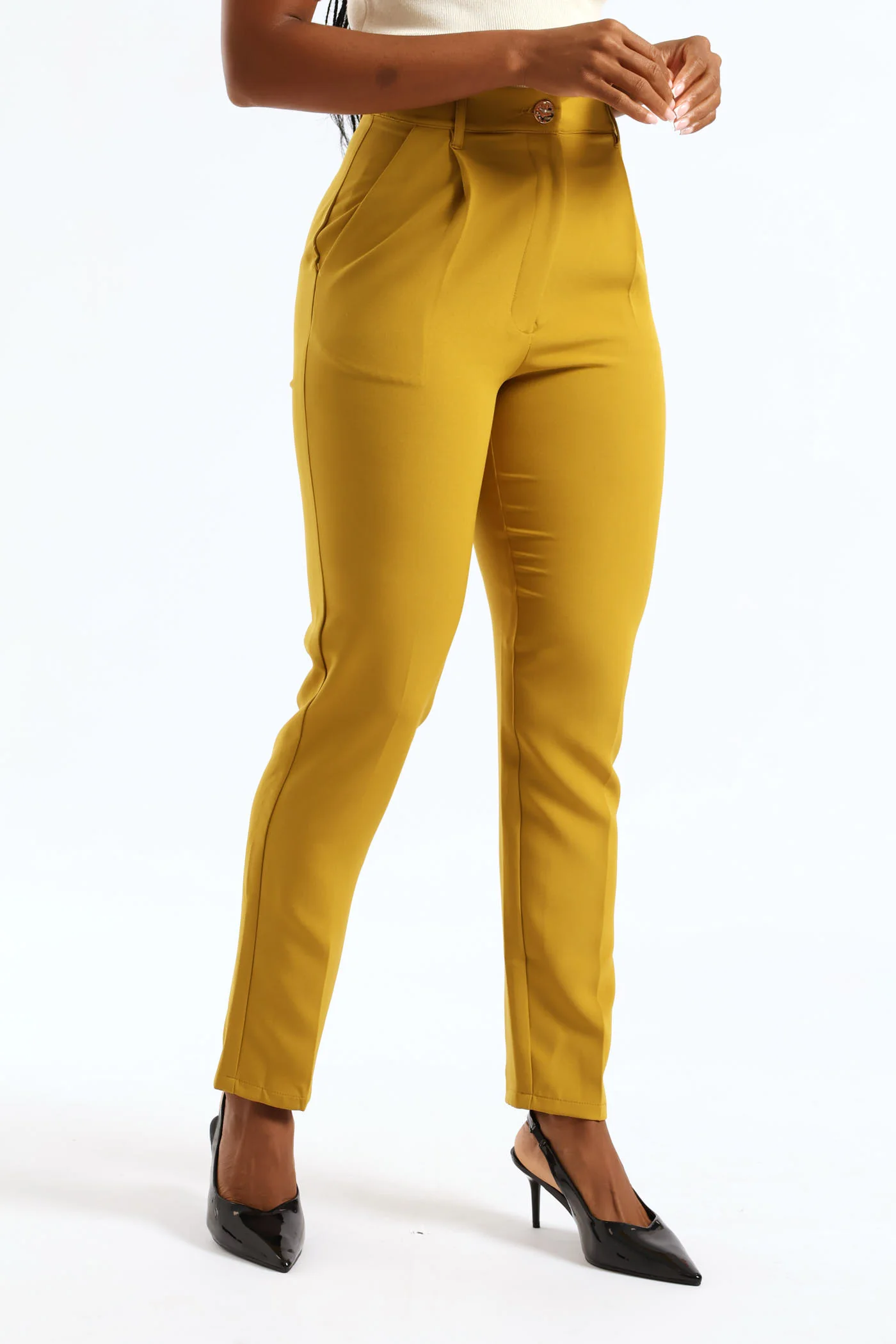 Release Pleat Tapered Leg Pant - Chartreuse - Image 4