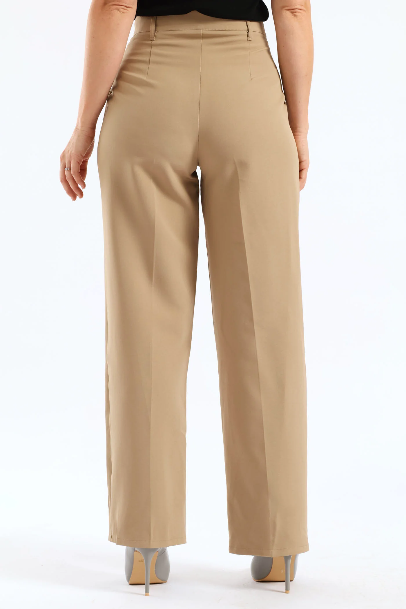 Release Pleat Wide Leg Pants - Taupe - Image 4