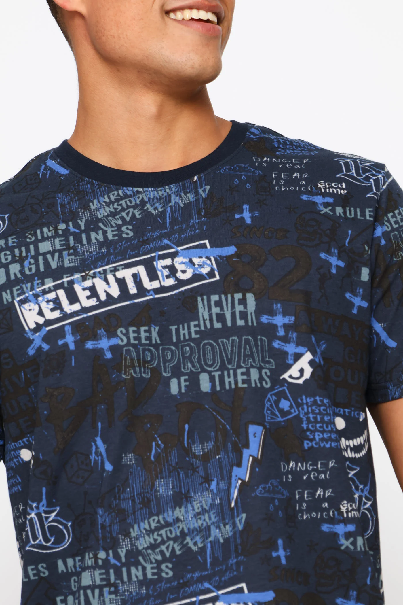 Relentless Tee - Black/Navy - Image 2