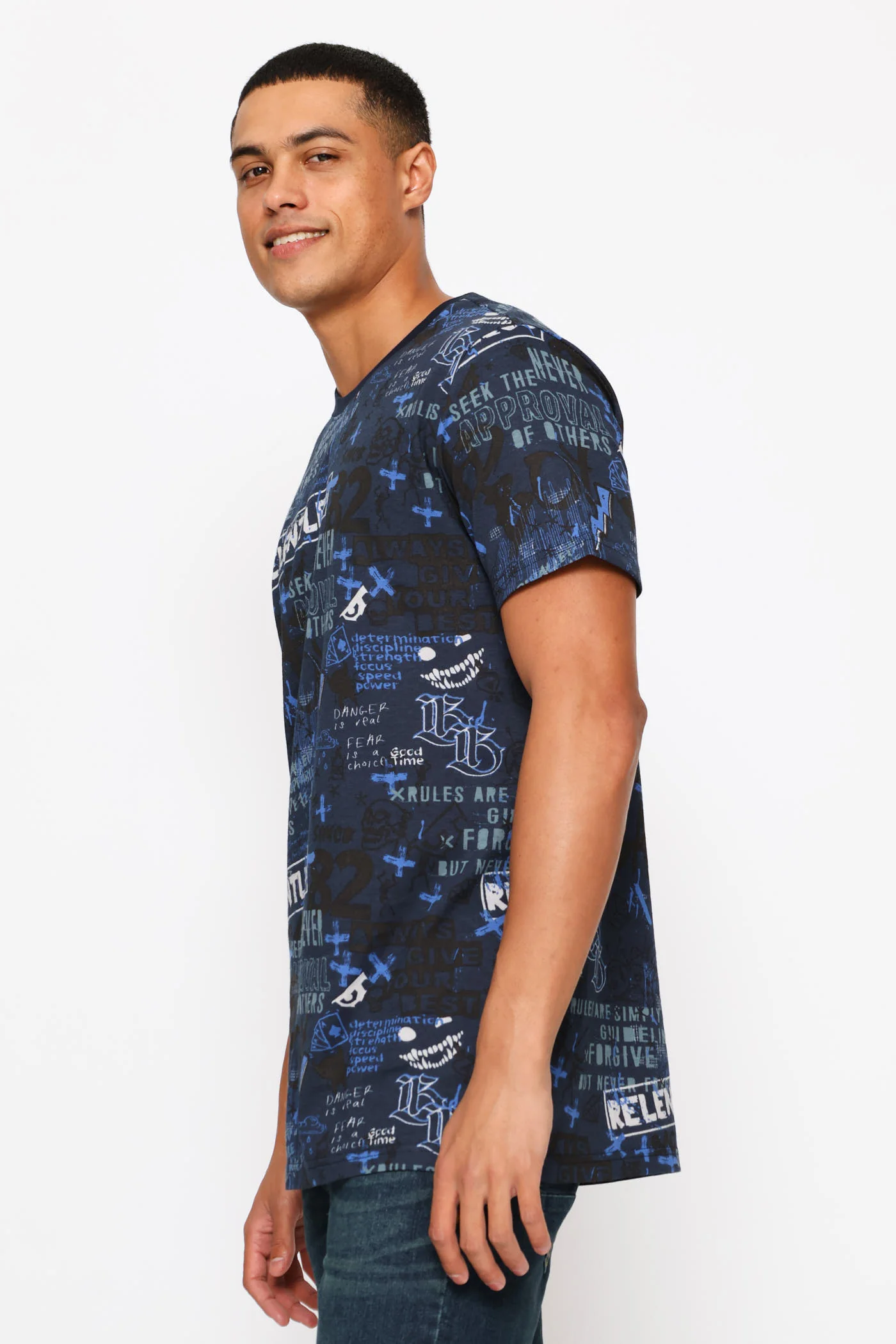 Relentless Tee - Black/Navy - Image 3