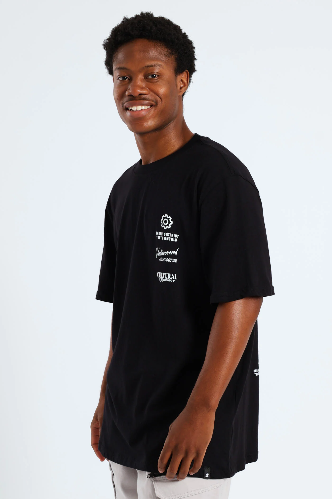 Reload Front & Back Printed Tee - Black - Image 3