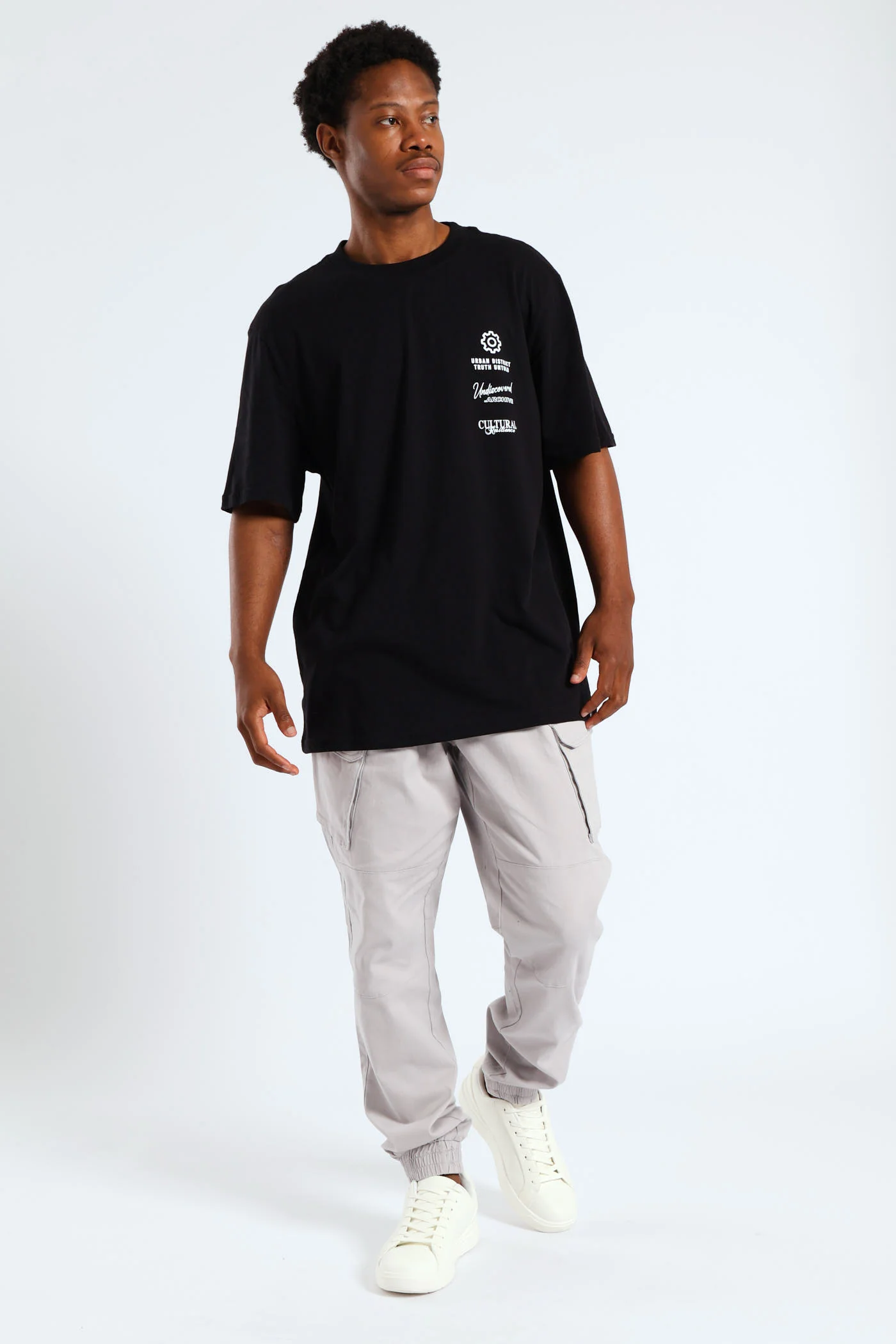 Reload Front & Back Printed Tee - Black - Image 4