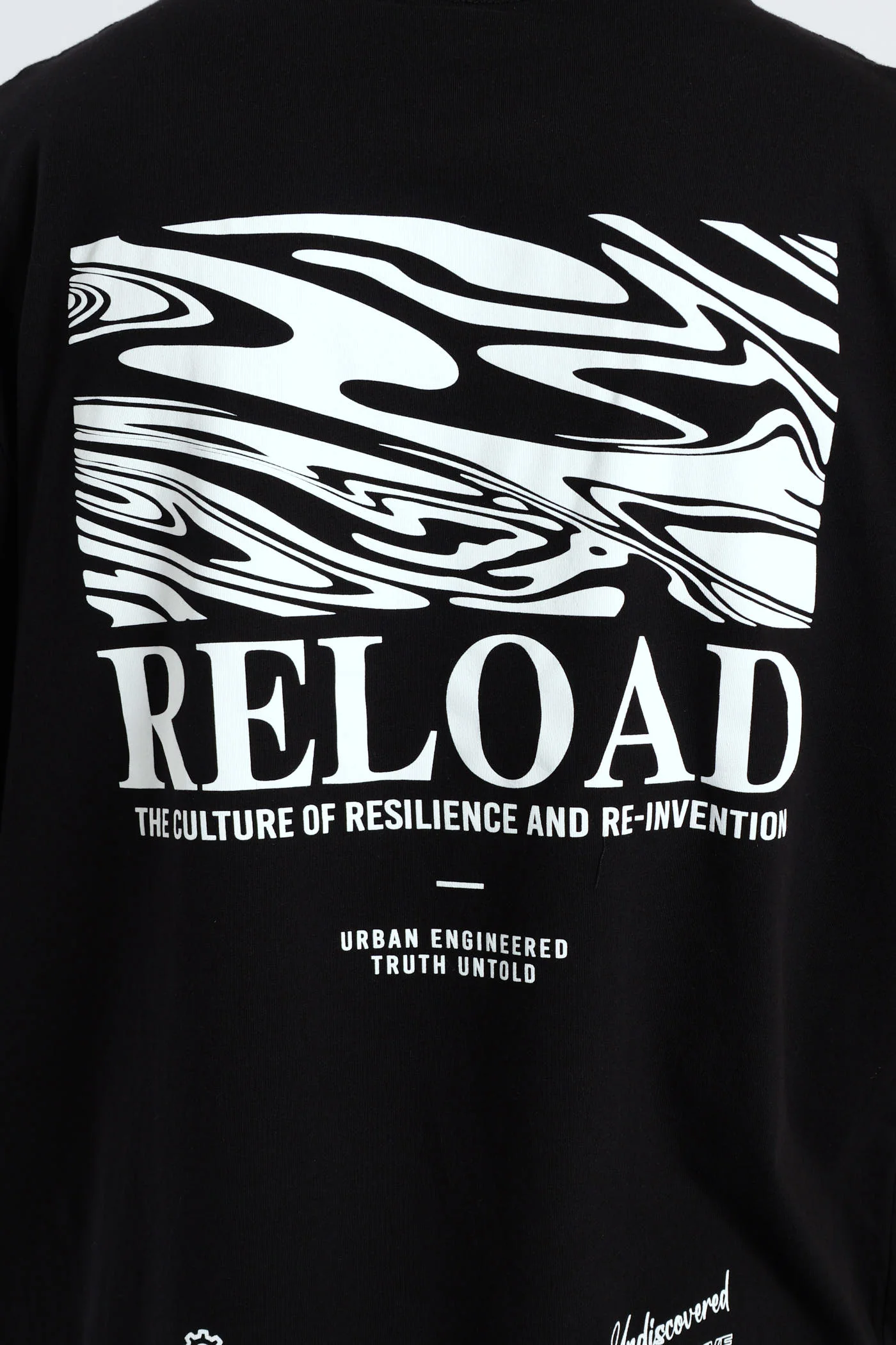 Reload Front & Back Printed Tee - Black - Image 5
