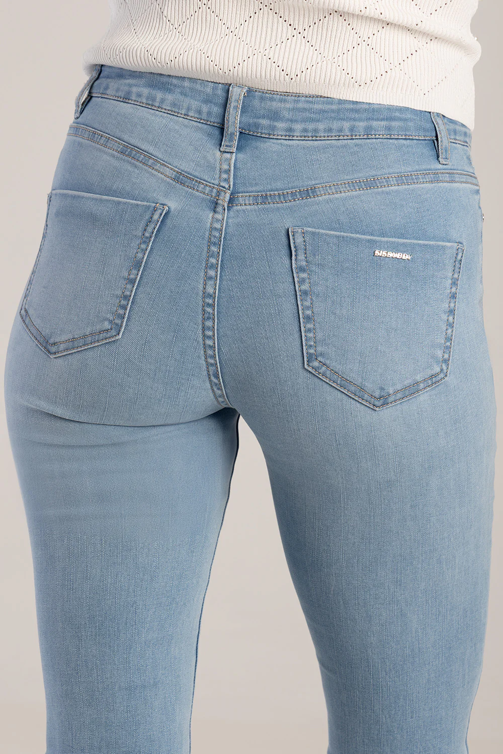 Renee Mid Waist Skinny Denim - Light Wash - Image 2