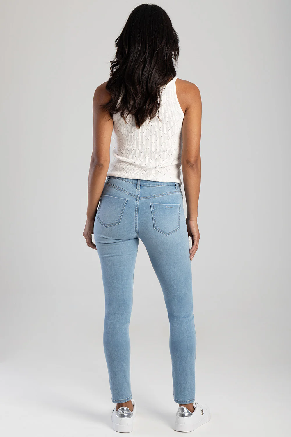 Renee Mid Waist Skinny Denim - Light Wash - Image 5