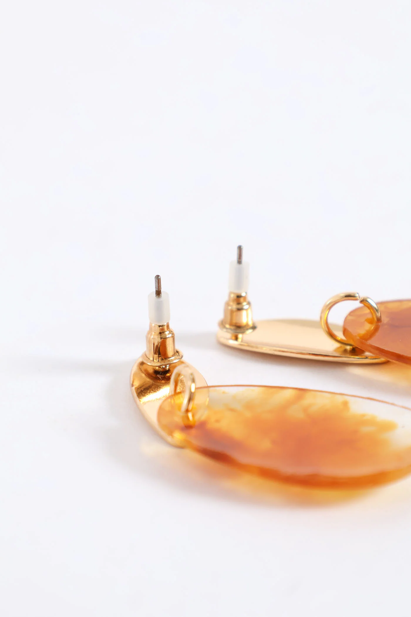 Resin Drop Earring - Gold - Image 2