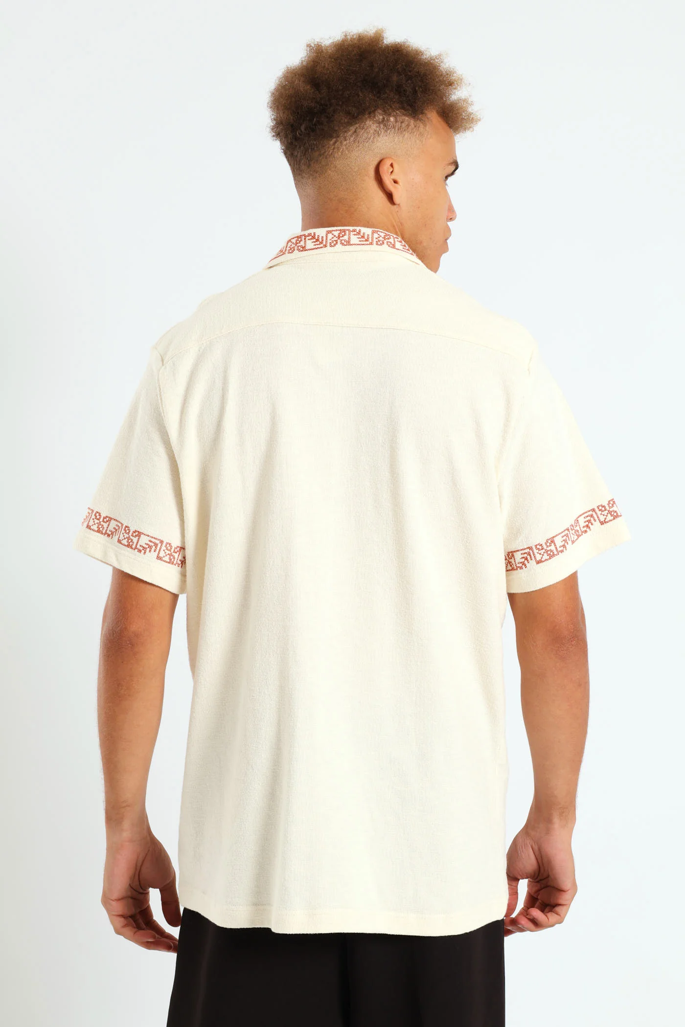 Resort Embroidered Knit Shirt - Off White - Image 4