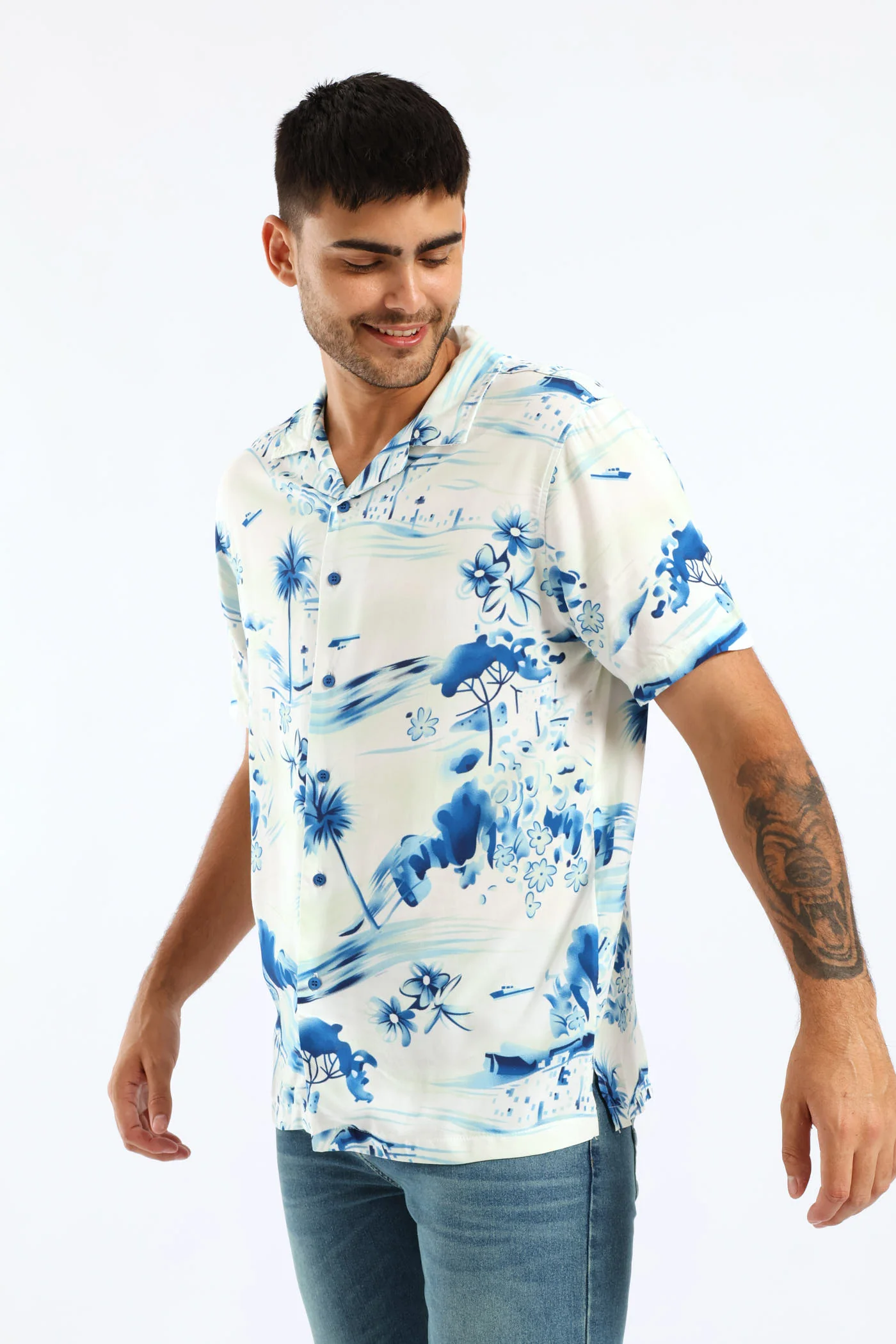 Resort Viscose Shirt - White - Image 3